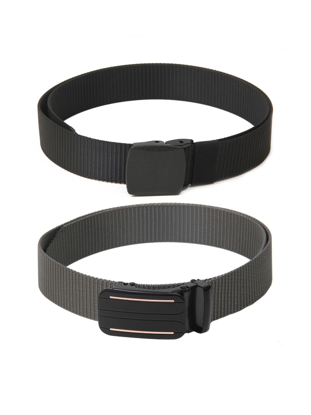 

Calvadoss Girls Set Of 2 Textured Belt, Black
