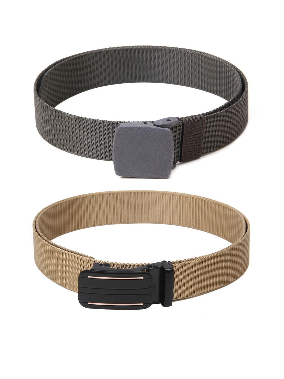 

Calvadoss Girls Set of 2 Textured Belts, Grey