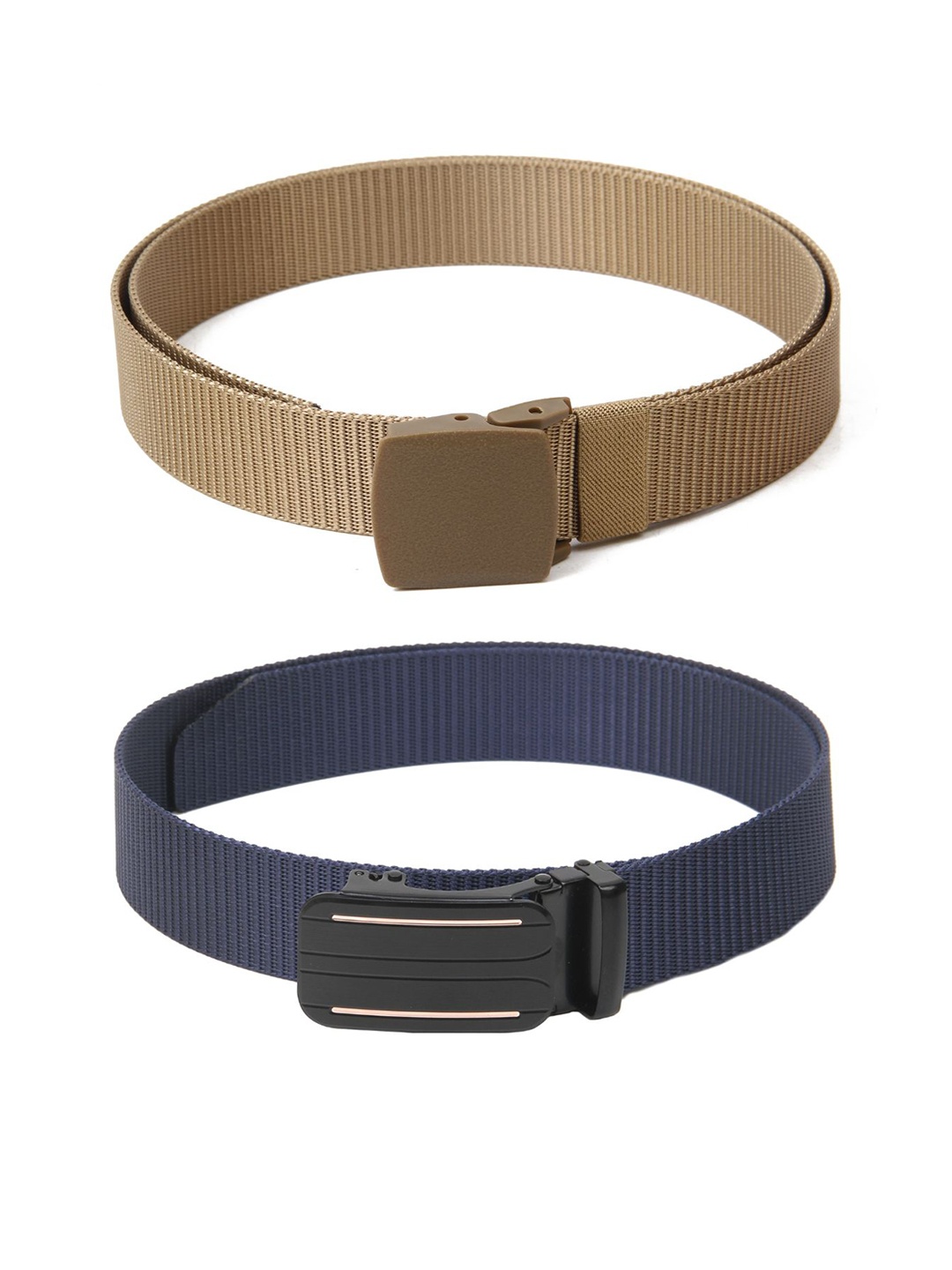 

Calvadoss Girls Set Of 2 Textured Belts, Beige