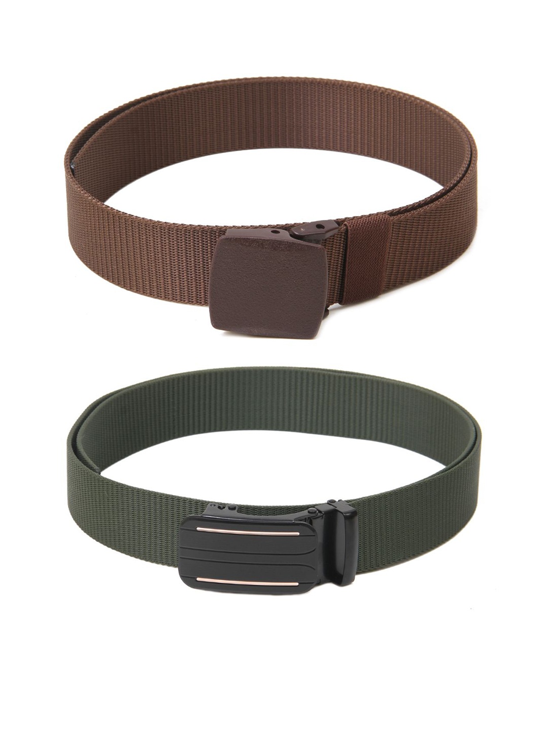 

Calvadoss Girls Set Of 2 Textured Canvas Belt, Brown