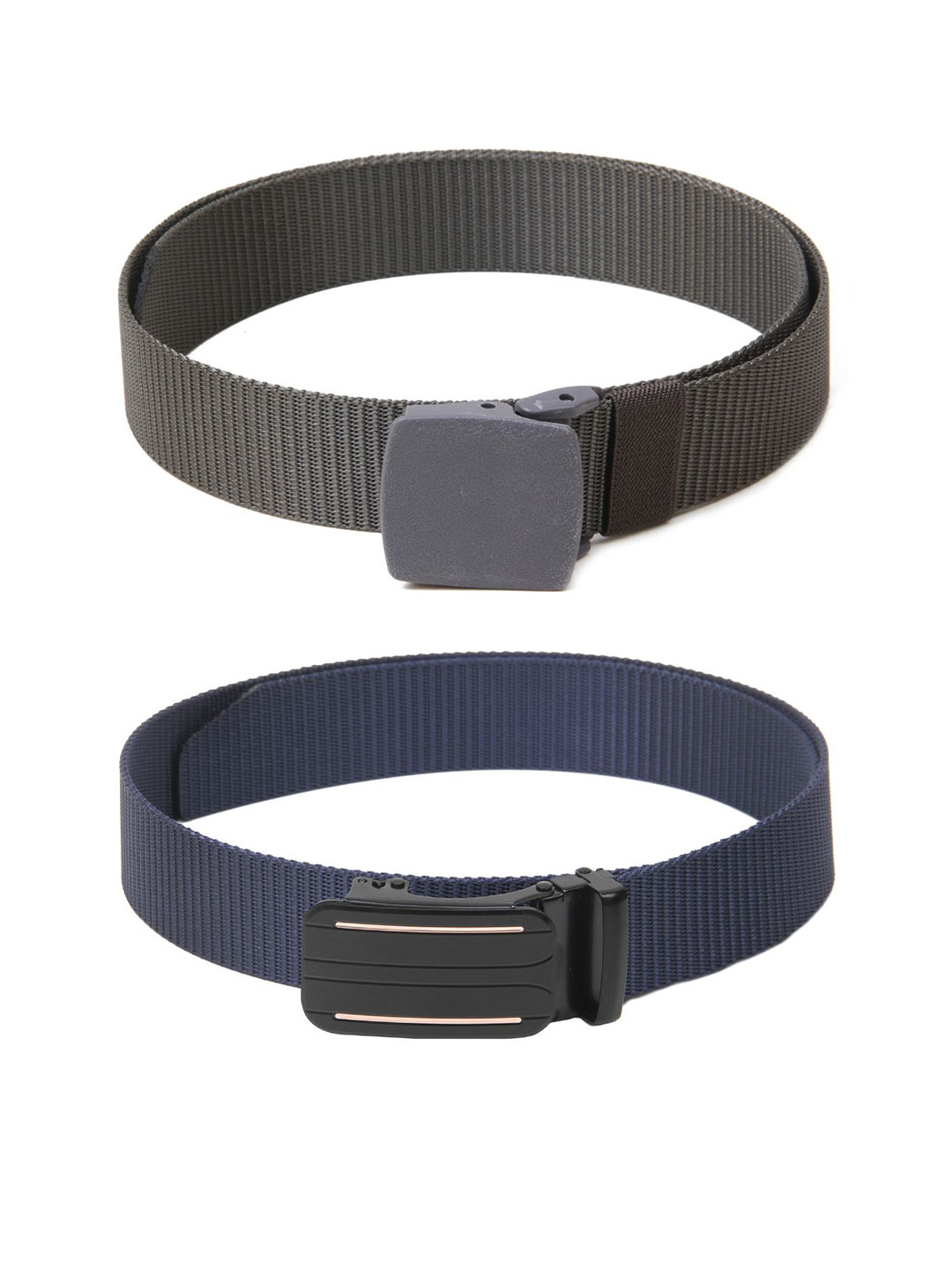 

Calvadoss Girls Set Of 2 Textured Belts, Grey