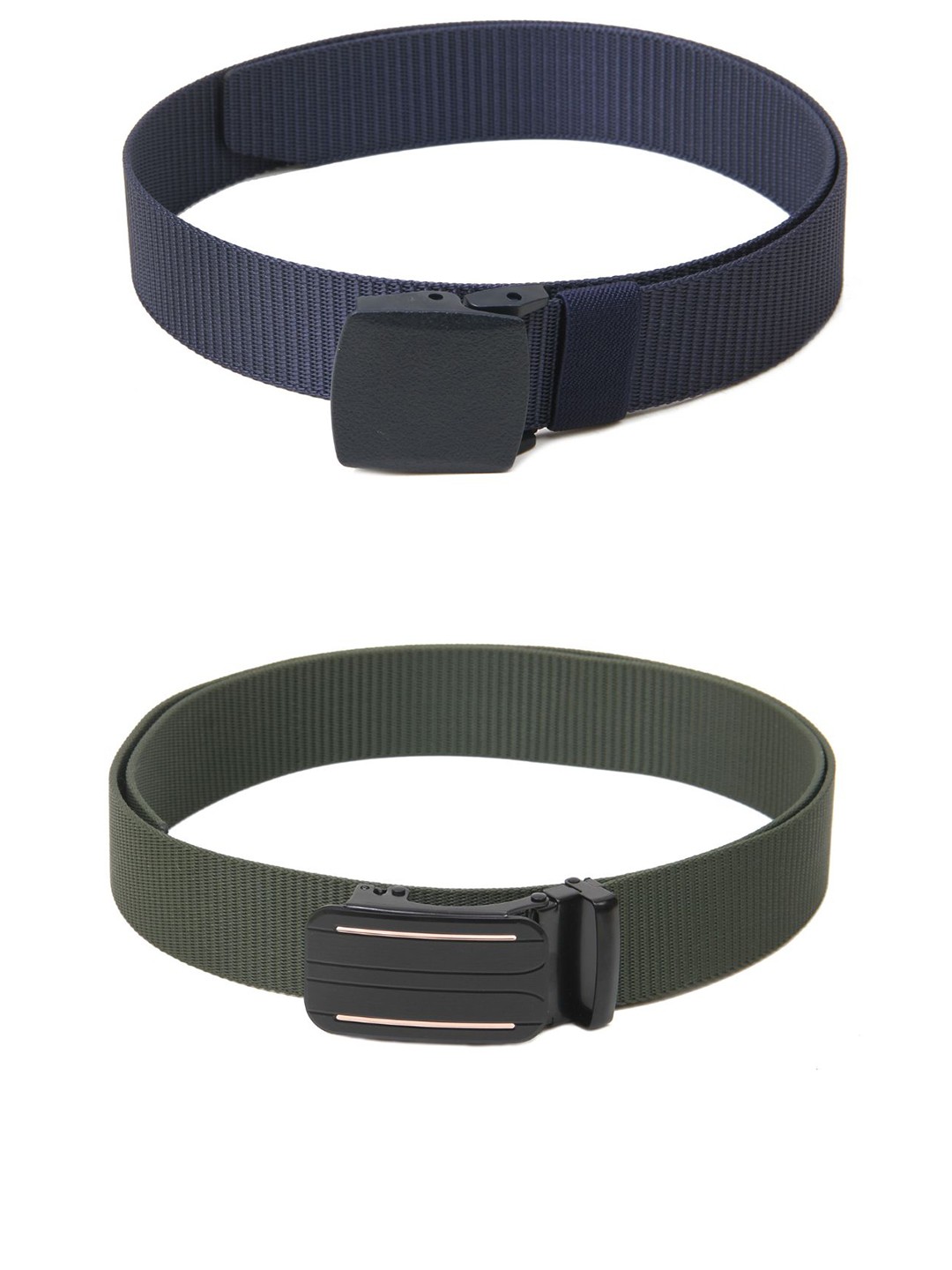 

Calvadoss Girls Set Of 2 Textured Canvas Belt, Navy blue