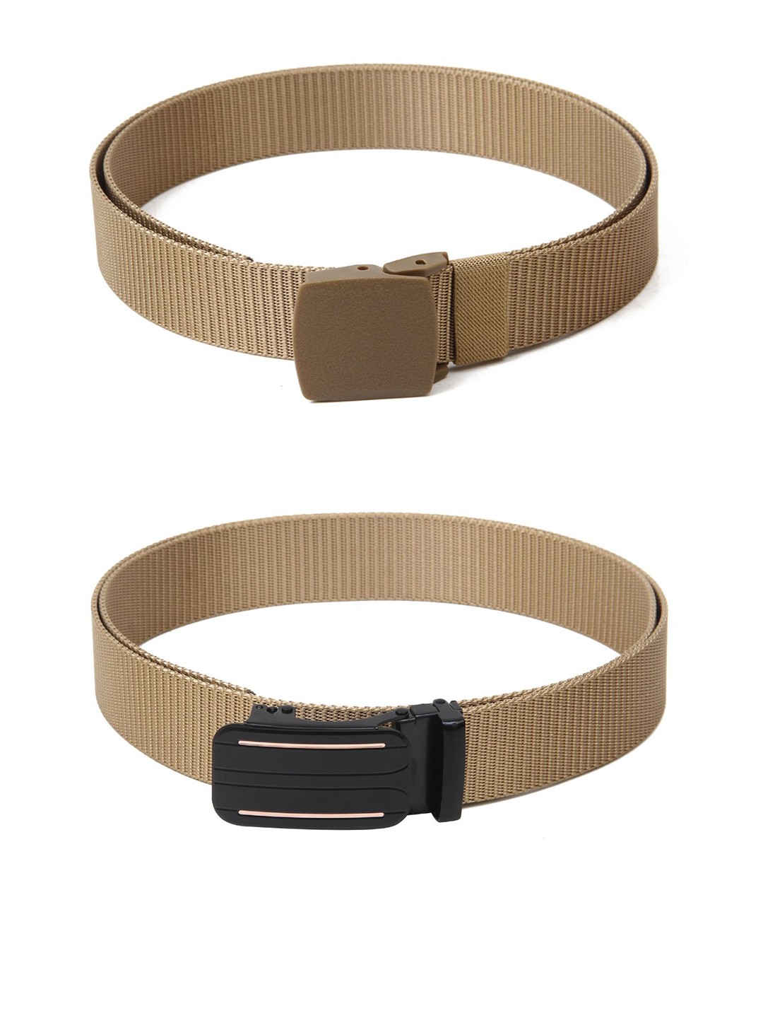 

Calvadoss Girls Set Of 2 Textured Wide Belts, Beige