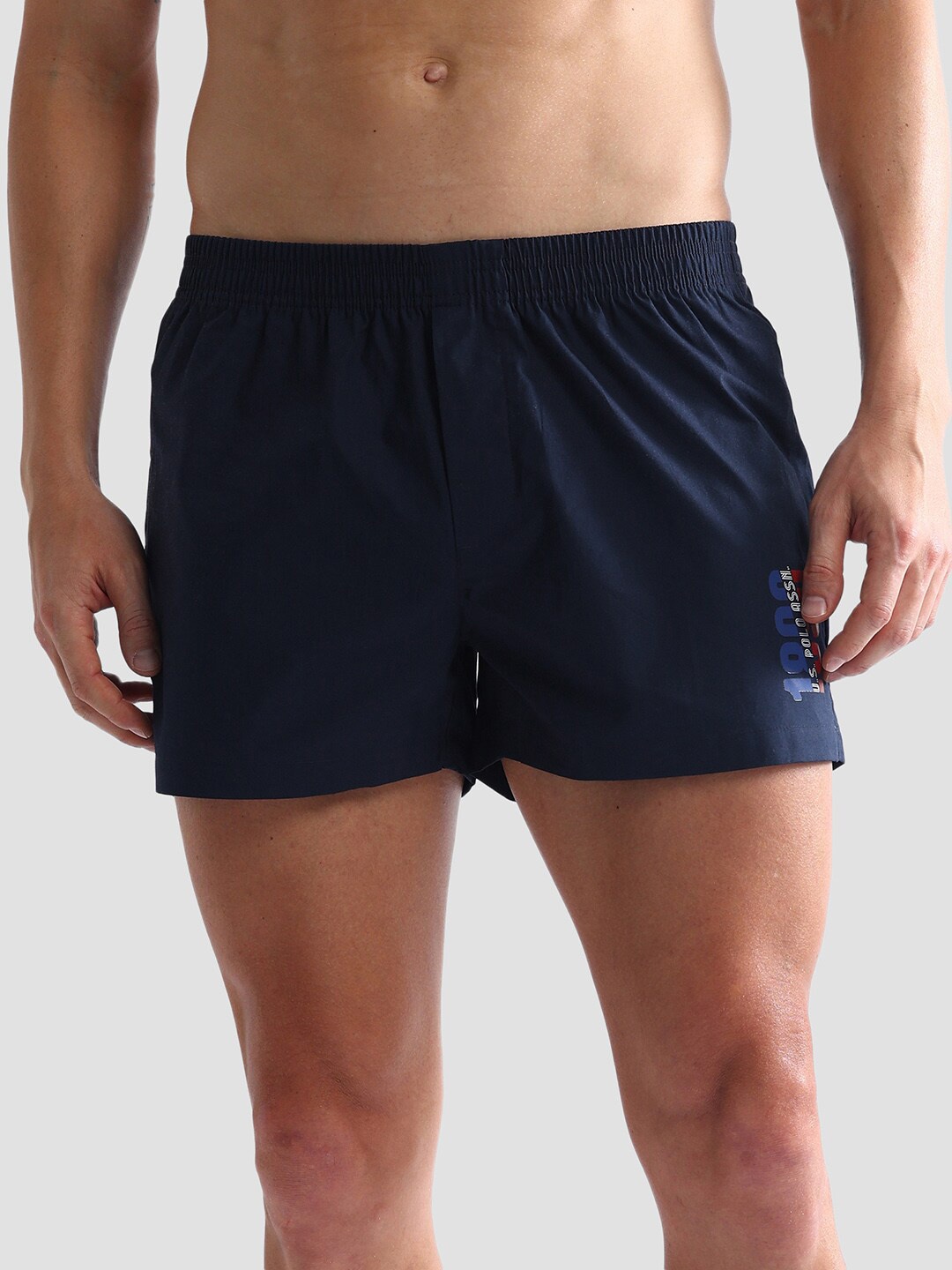 

U.S. Polo Assn. Mid-Rise Pure Cotton Boxers OEX03-195-PL, Navy blue