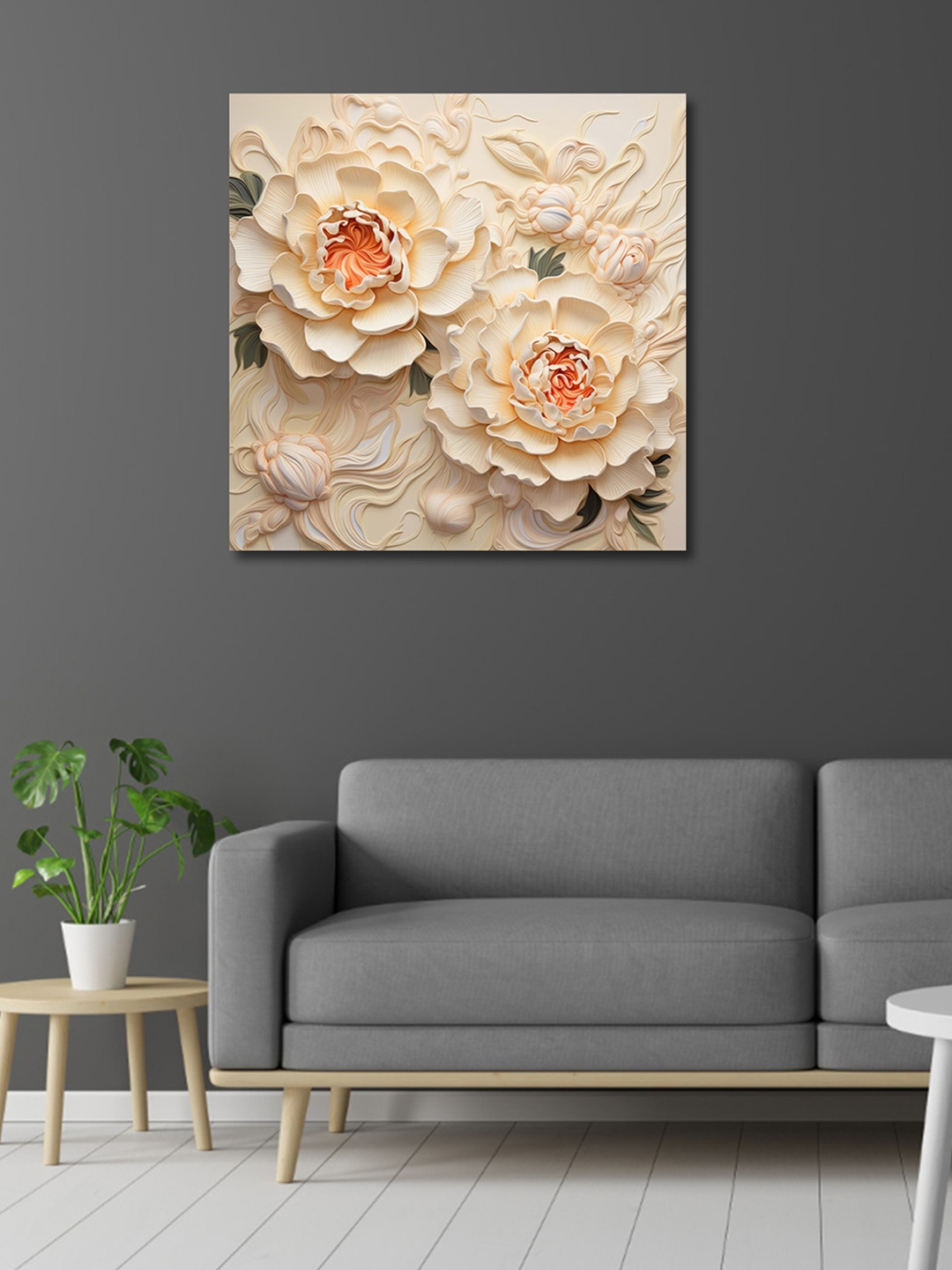 

OLIVE TREE Beige & Orange Canvas Other Painting Wall Art