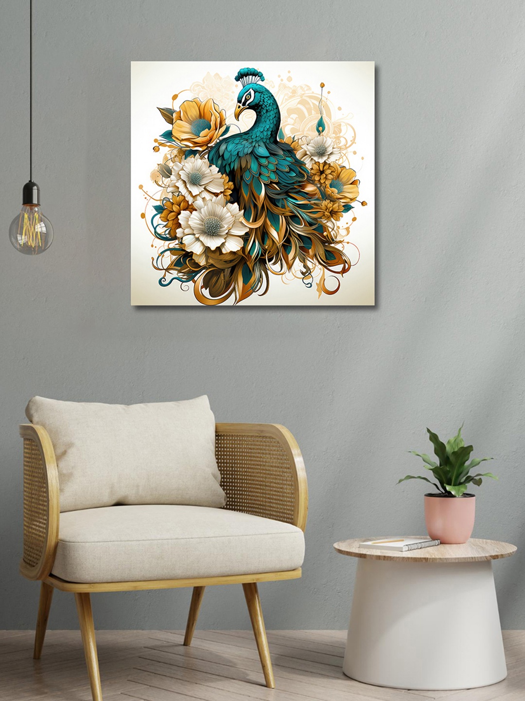 

OLIVE TREE White & Blue Canvas Painting Wall Art