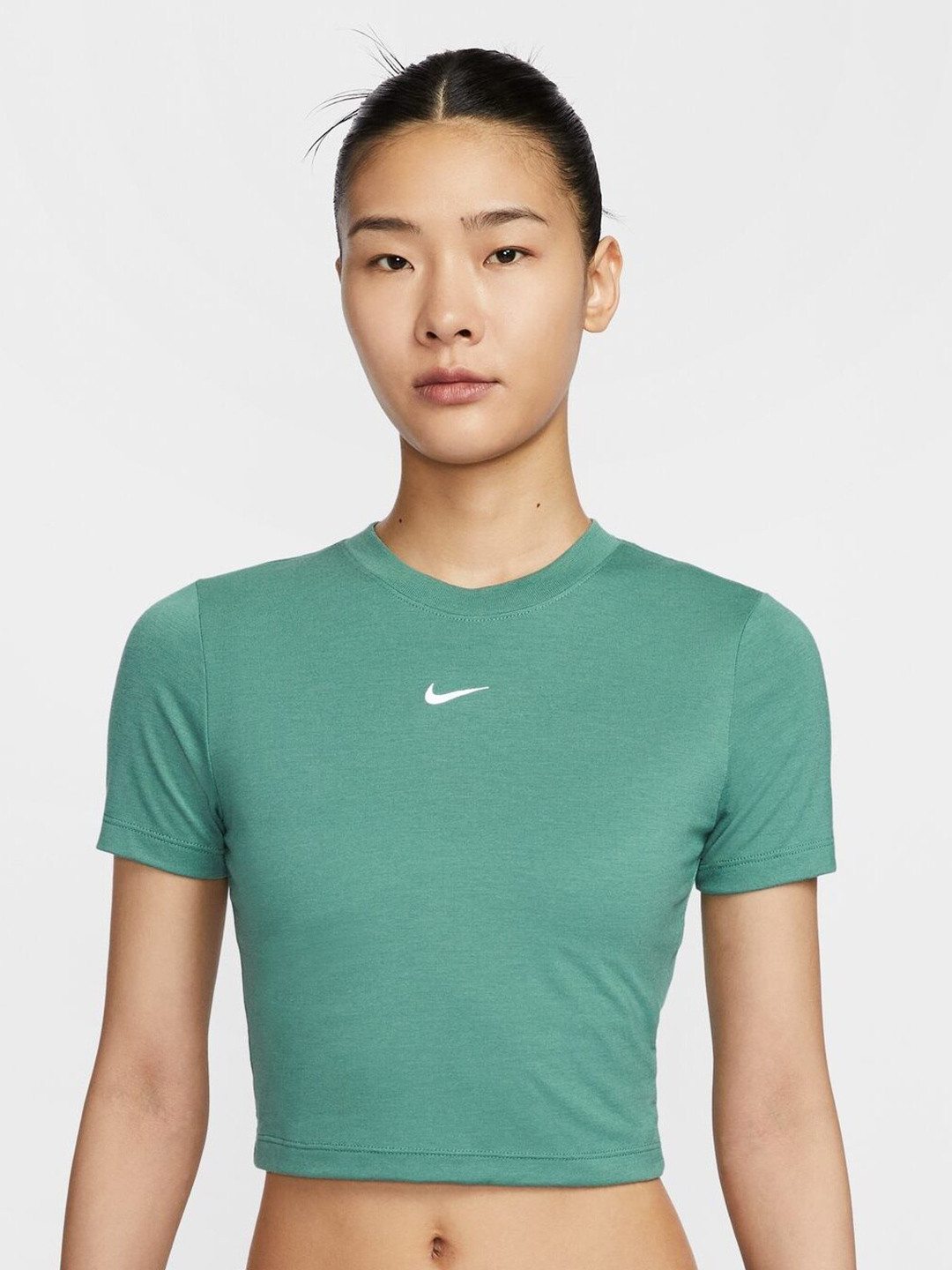 

Nike Sportswear Essential Women's Slim-fit Crop T-Shirt, Green