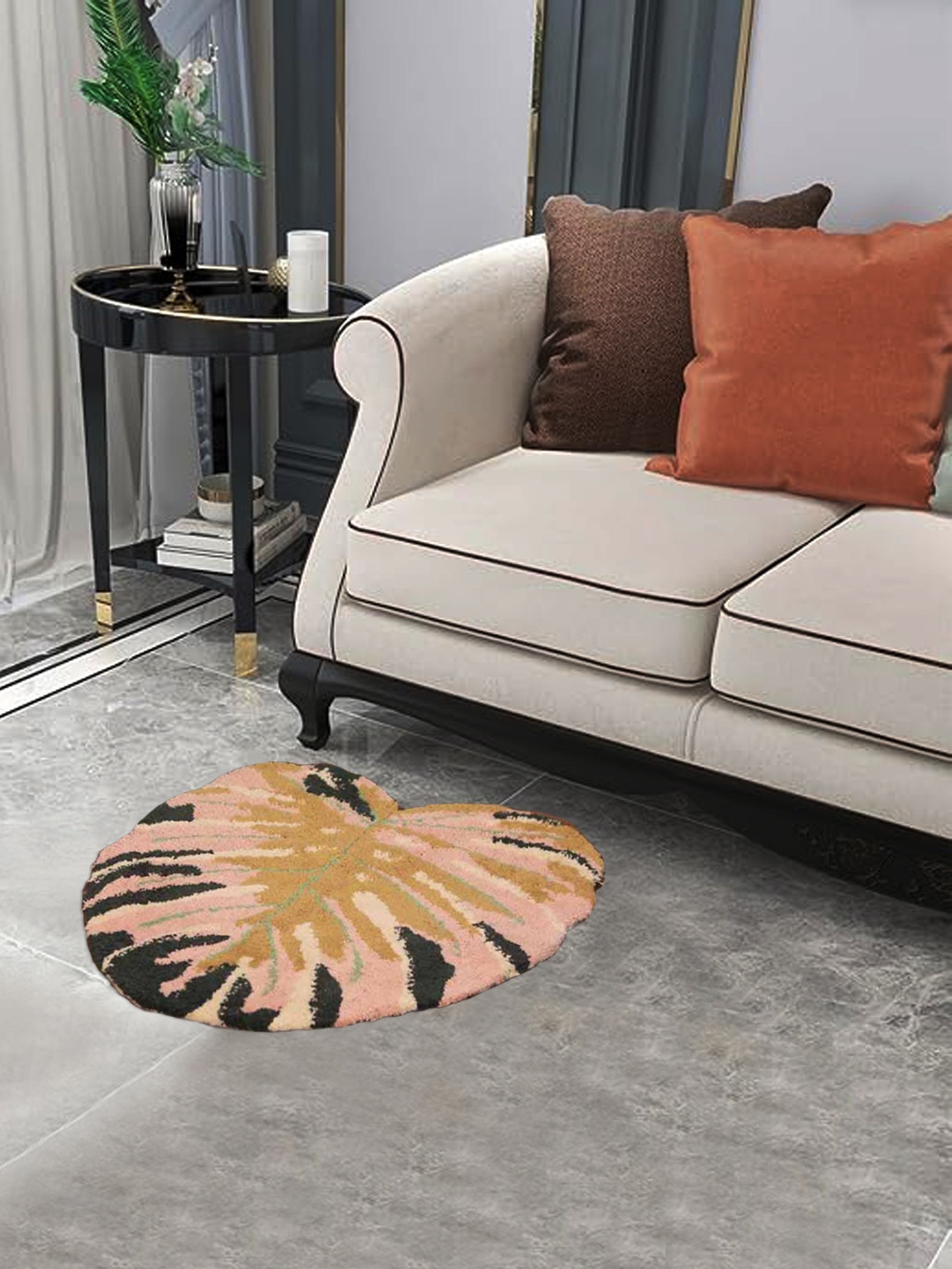 

BELLA TRUE Pink & Beige Abstract Hand-Tufted Carpet