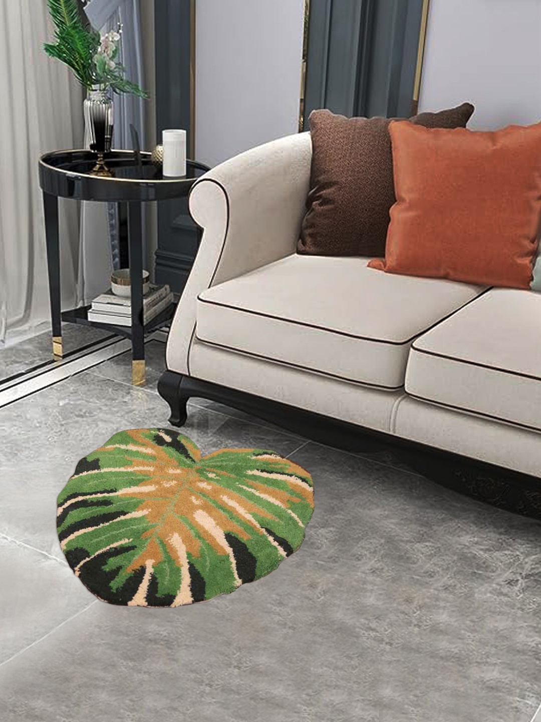 

BELLA TRUE Green & Beige Abstract Carpet