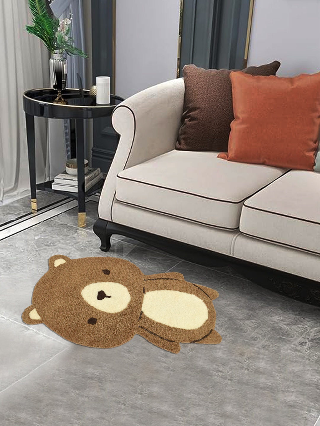 

BELLA TRUE Beige & Brown Cartoon Characters Woollen Carpet