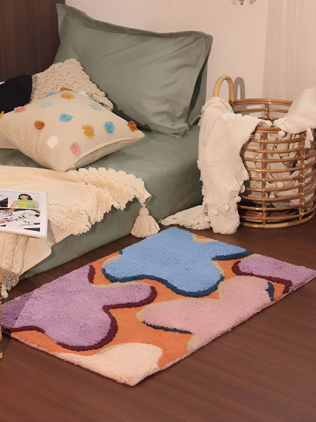 

BELLA TRUE Beige & Purple Abstract Carpet