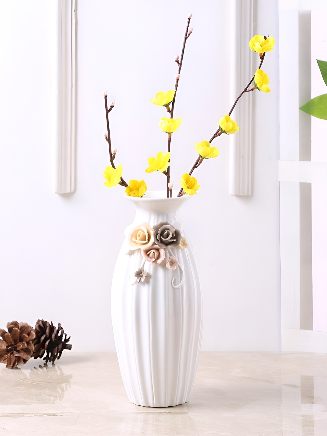 

Aura White Textured Ceramic Vase