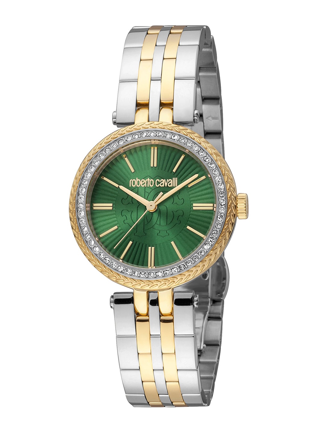 

Roberto Cavalli Women Embellished Dial & Stainless Steel Analogue Watch RC5L031M0095, Green