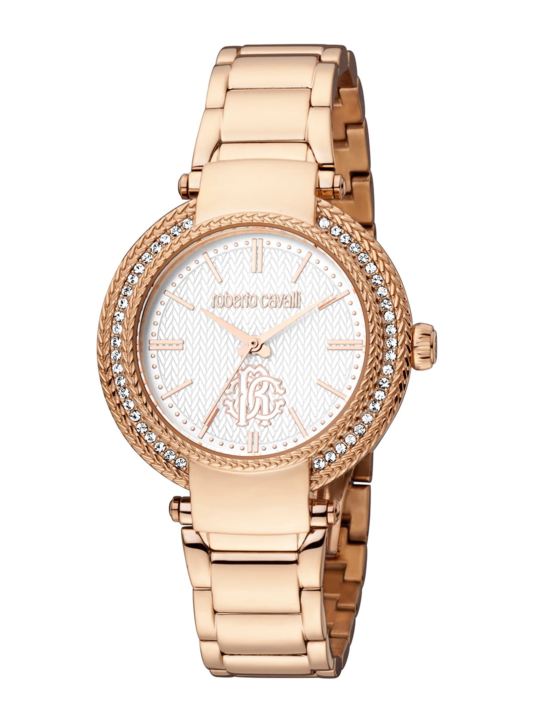 

Roberto Cavalli Retro Women Embellished Dial & Stainless Steel Analogue Watch RC5L023M0085, Rose gold