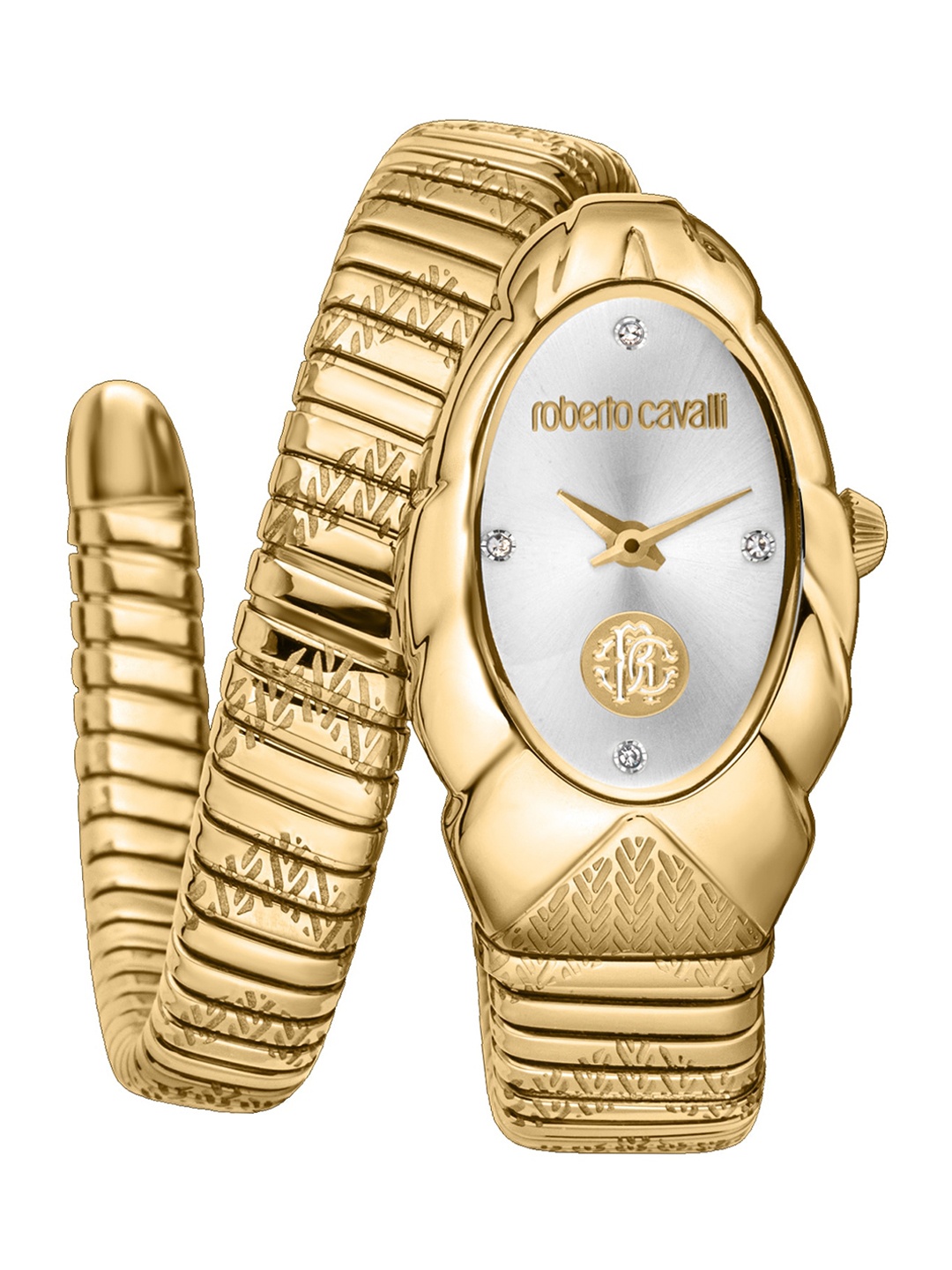 

Roberto Cavalli Radice Embellished Dial & Stainless Steel Analogue Watch RC5L052M0025, Gold