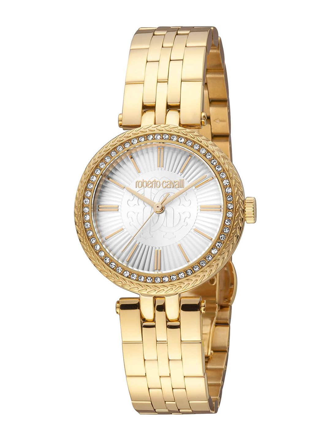 

Roberto Cavalli Women Embellished Dial & Stainless Steel Analogue Watch RC5L031M0065, Gold