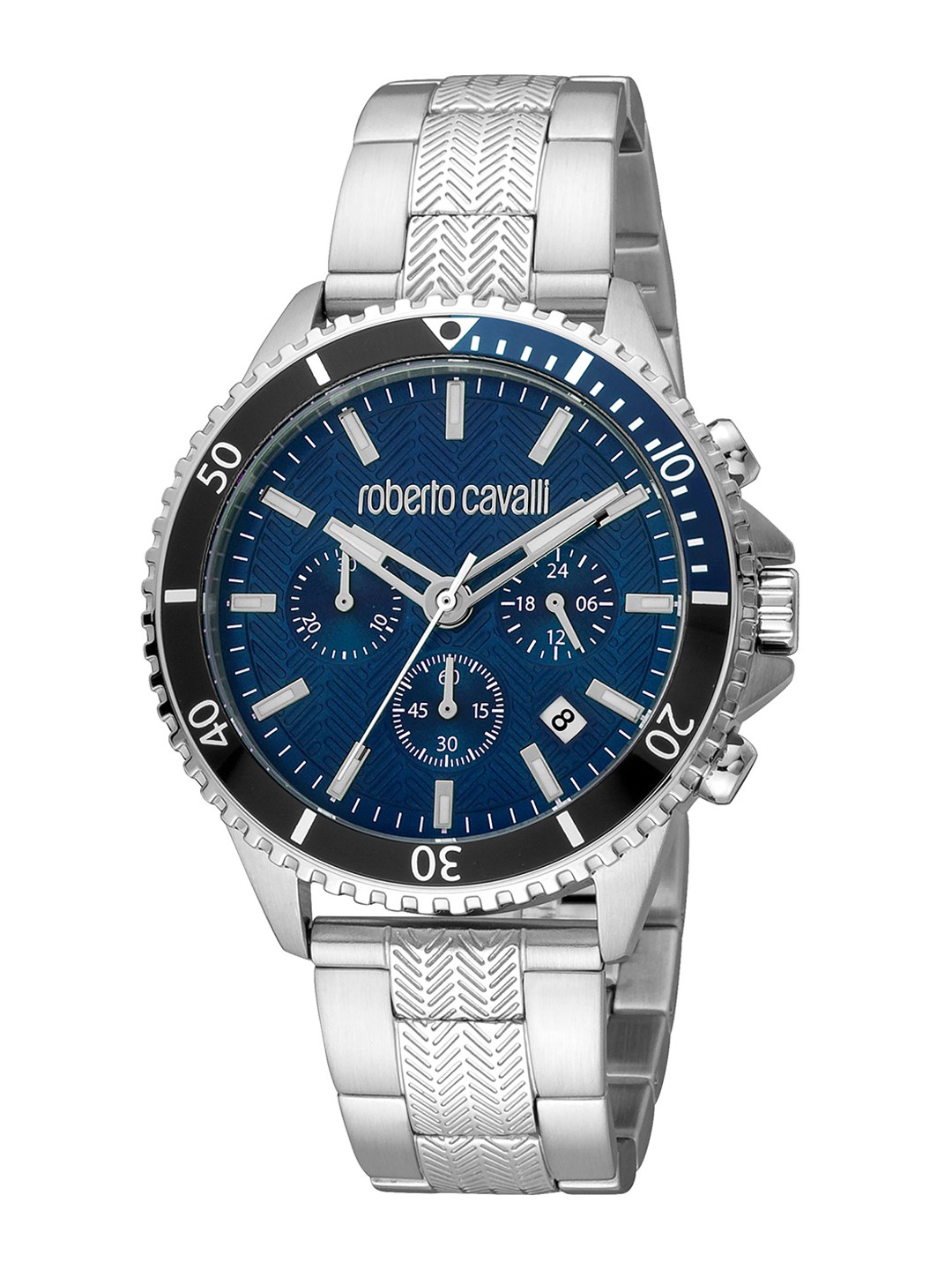 

Roberto Cavalli Men Stainless Steel Bracelet Style Straps Analogue Watch RC5G049M0065, Silver