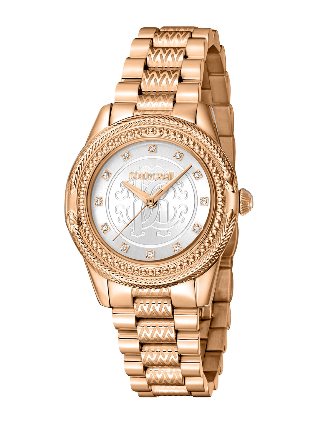

Roberto Cavalli Foggia Embellished Dial & Stainless Steel Analogue Watch RC5L063M0075, Rose gold