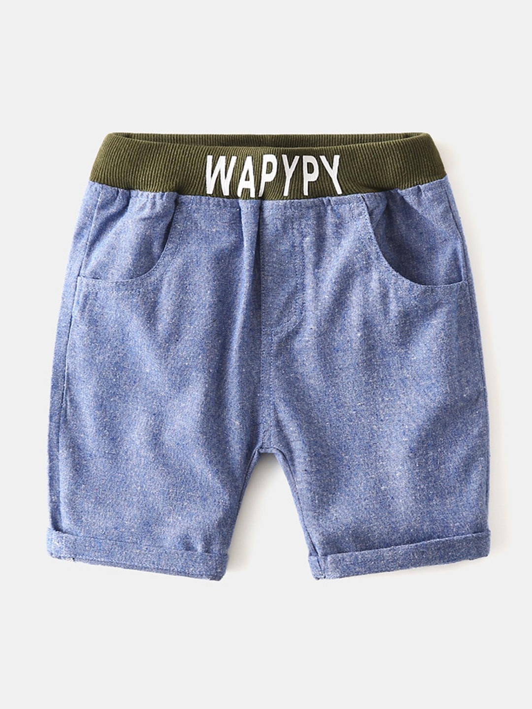 

StyleCast Blue Boys Typography Printed Cotton Mid-Rise Shorts