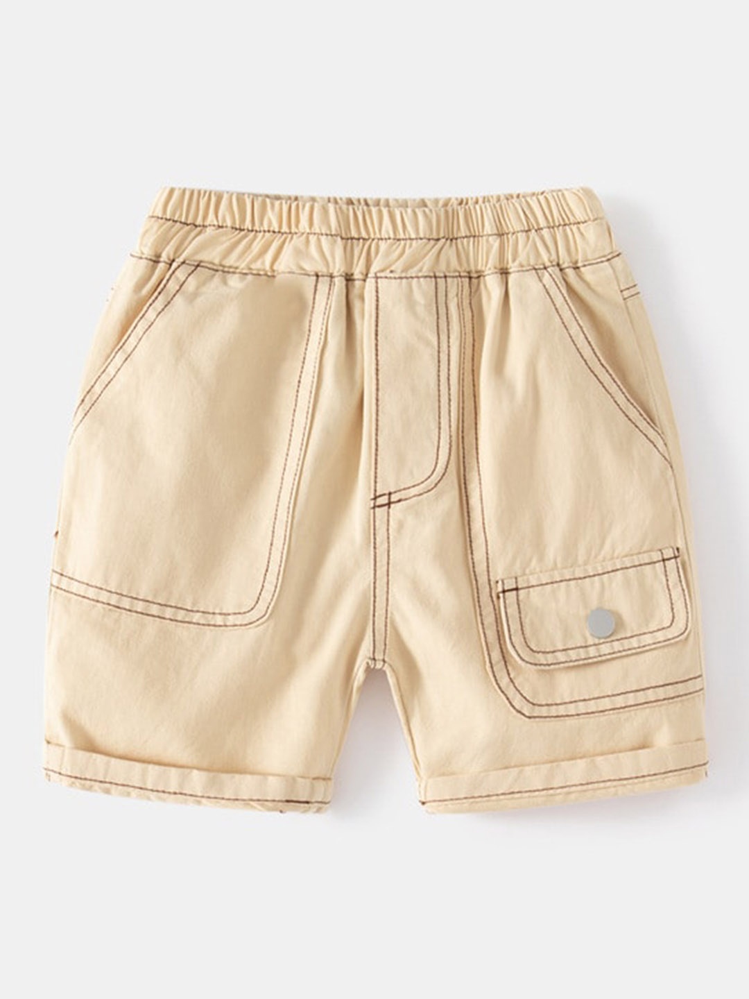 

StyleCast Beige Boys Mid-Rise Cargo Shorts