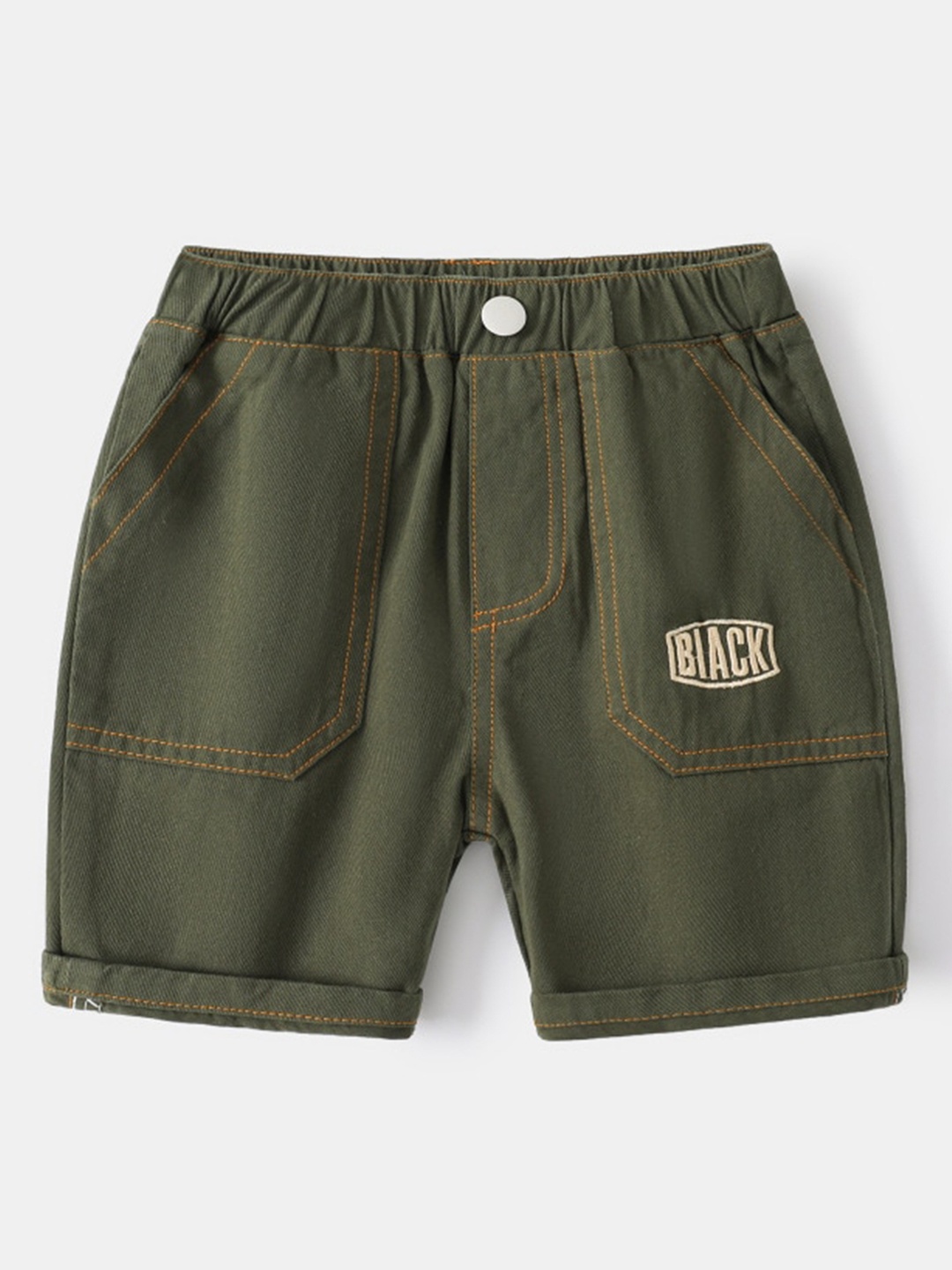 

StyleCast Green Boys Mid-Rise Cotton Shorts