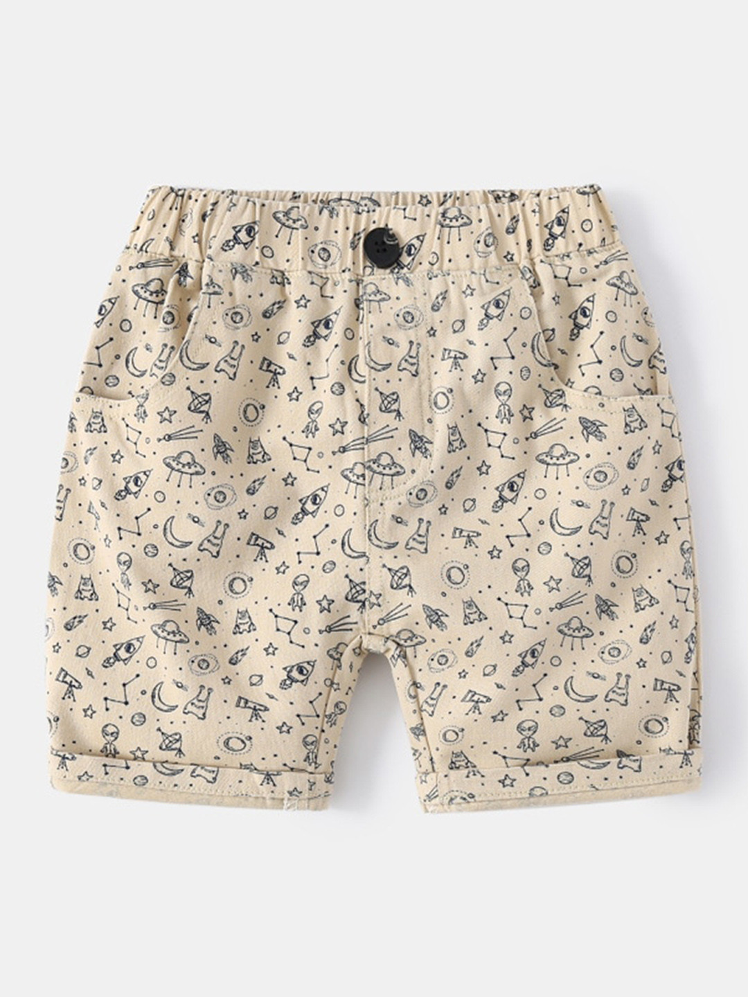 

StyleCast Beige Boys Conversational Printed Cotton Shorts