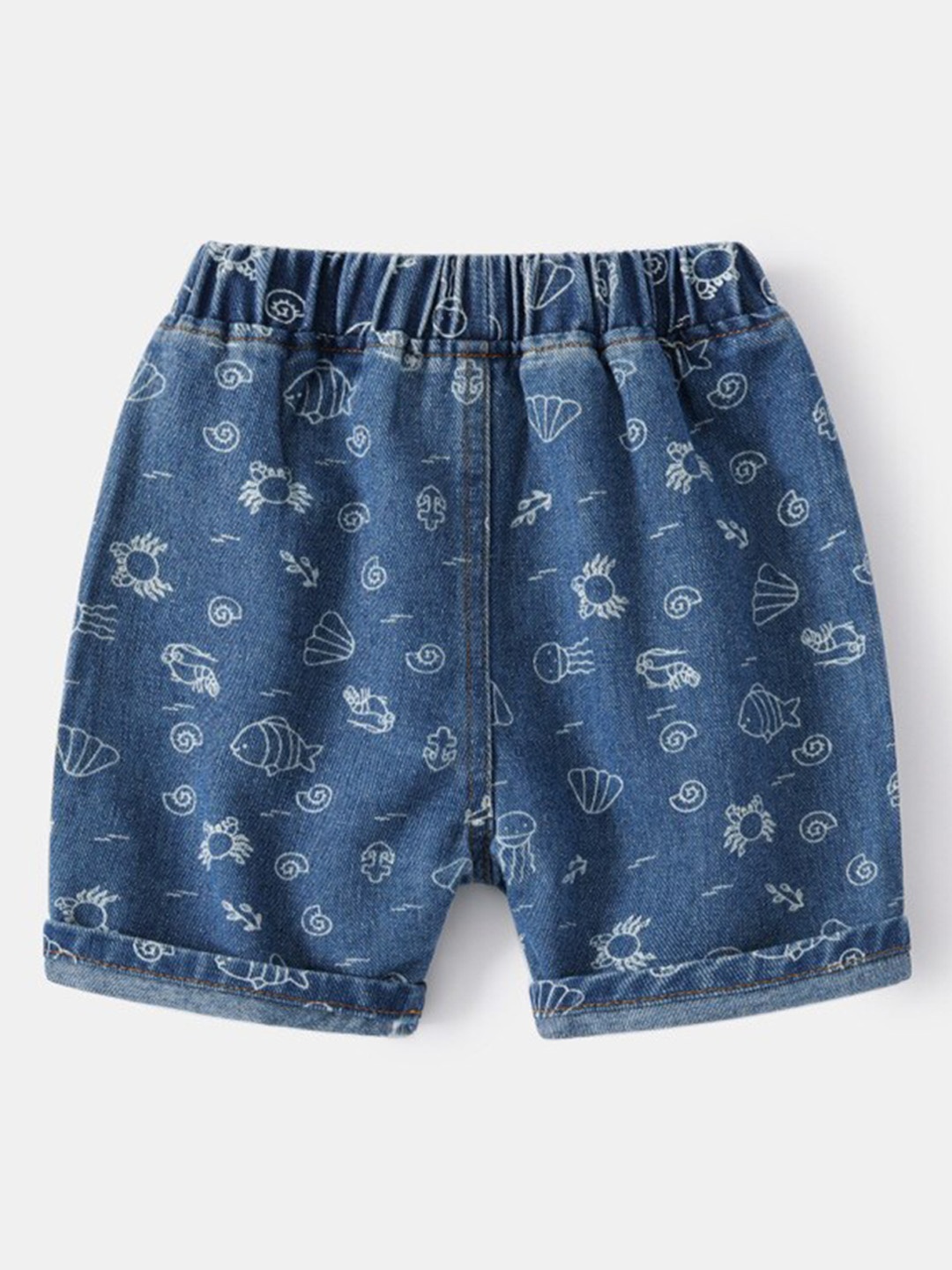 

StyleCast Boys Conversational Printed Denim Shorts, Blue