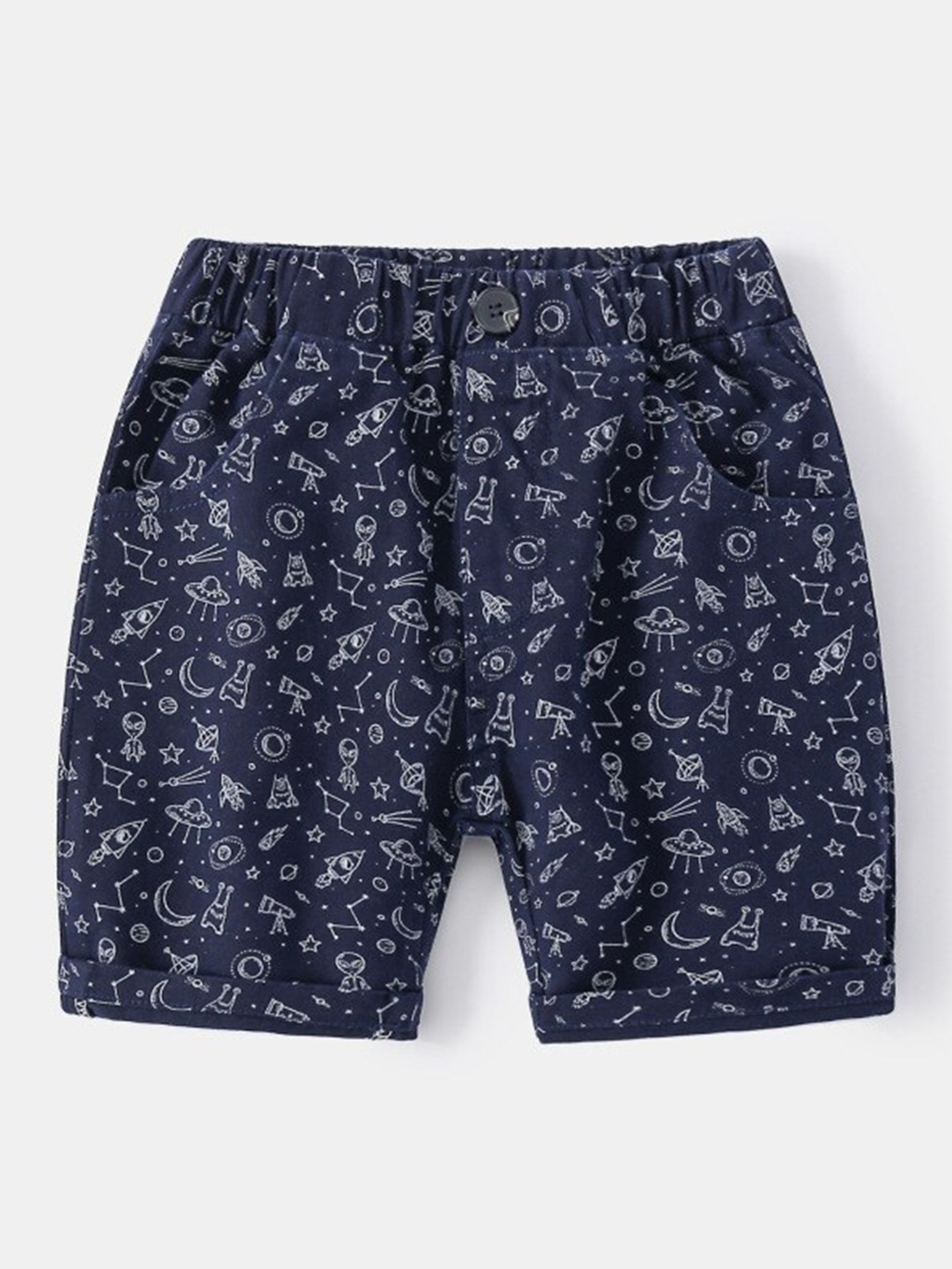 

StyleCast Boys Navy Blue Conversational Printed Shorts