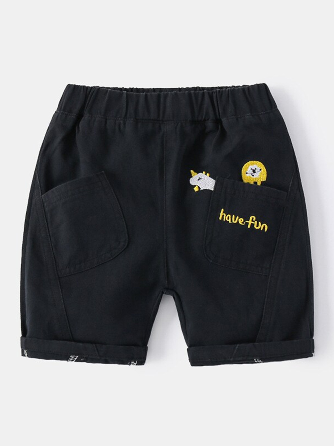 

StyleCast Black Boys Mid Rise Denim Shorts