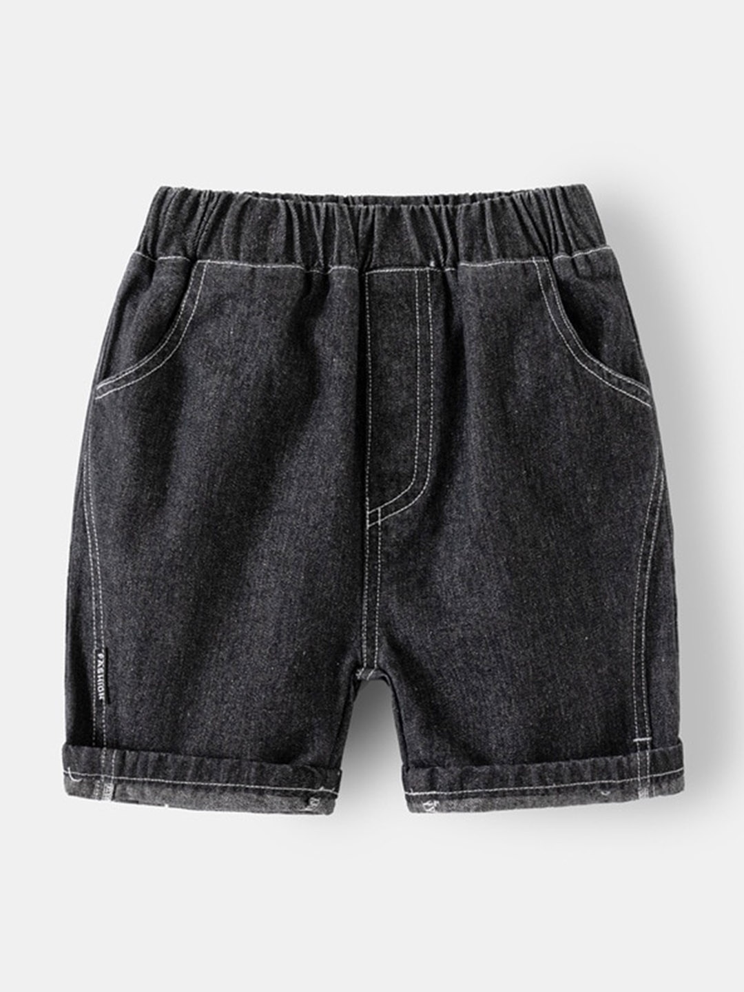

StyleCast Black Boys Mid Rise Denim Shorts