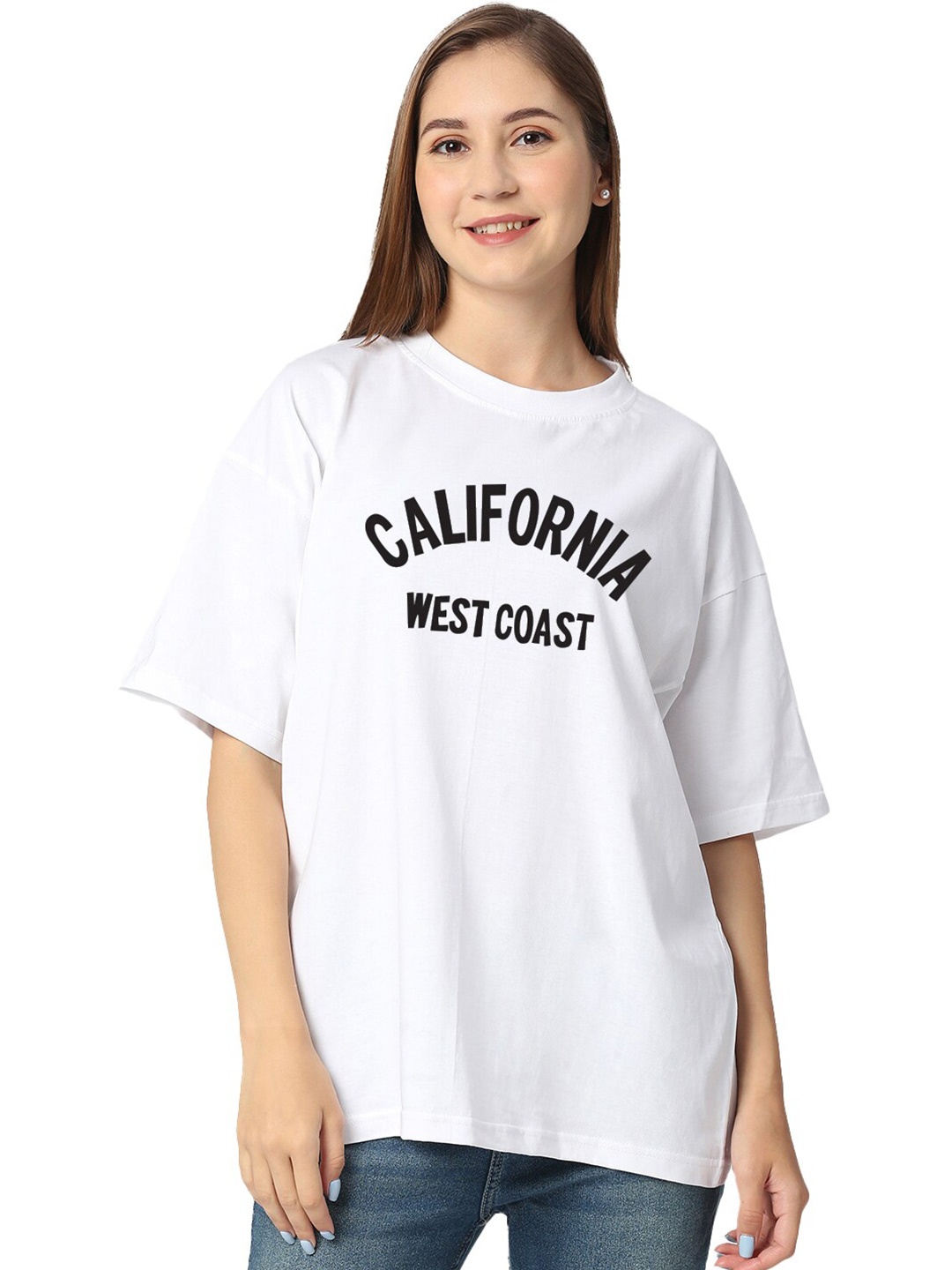 

STATUS MANTRA Typography Printed Cotton T-shirt, White