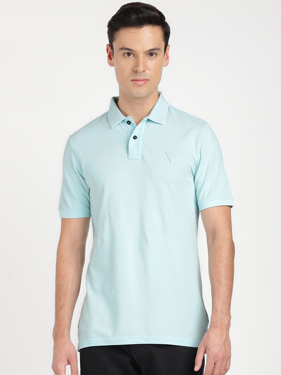 

GUESS Polo Collar Cotton T-shirt, Blue