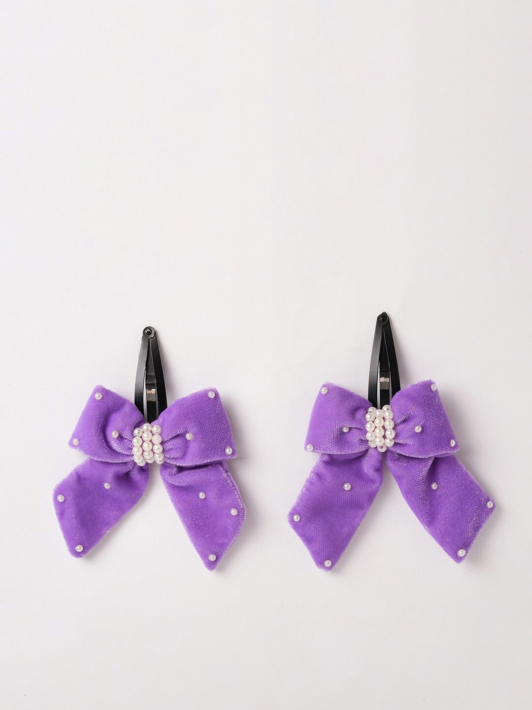 

RIBBON CANDY Girls Set of 2 Tic Tac Hair Clips, Purple