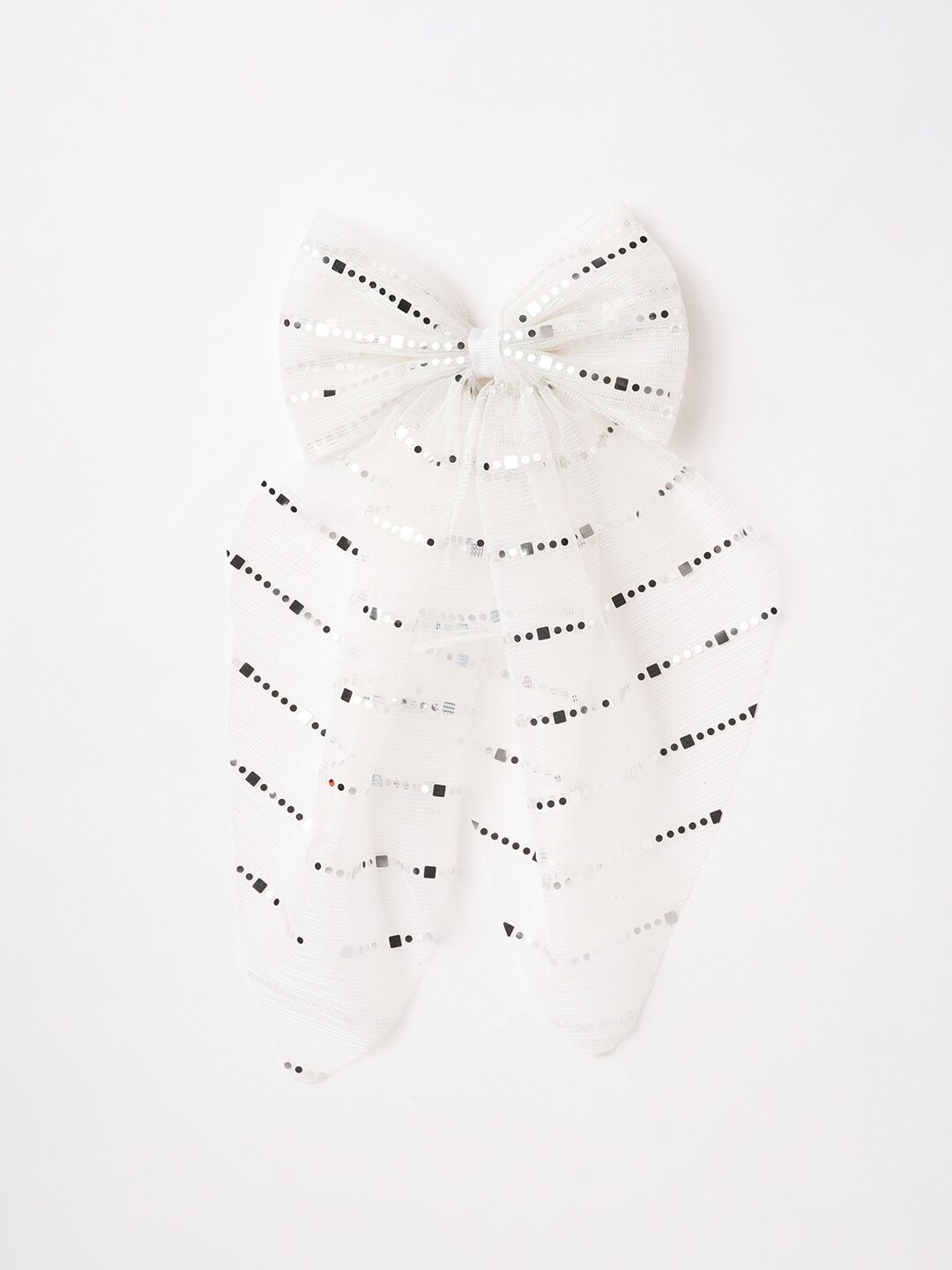 

RIBBON CANDY Girls Embellished Alligator Hair Clip, White