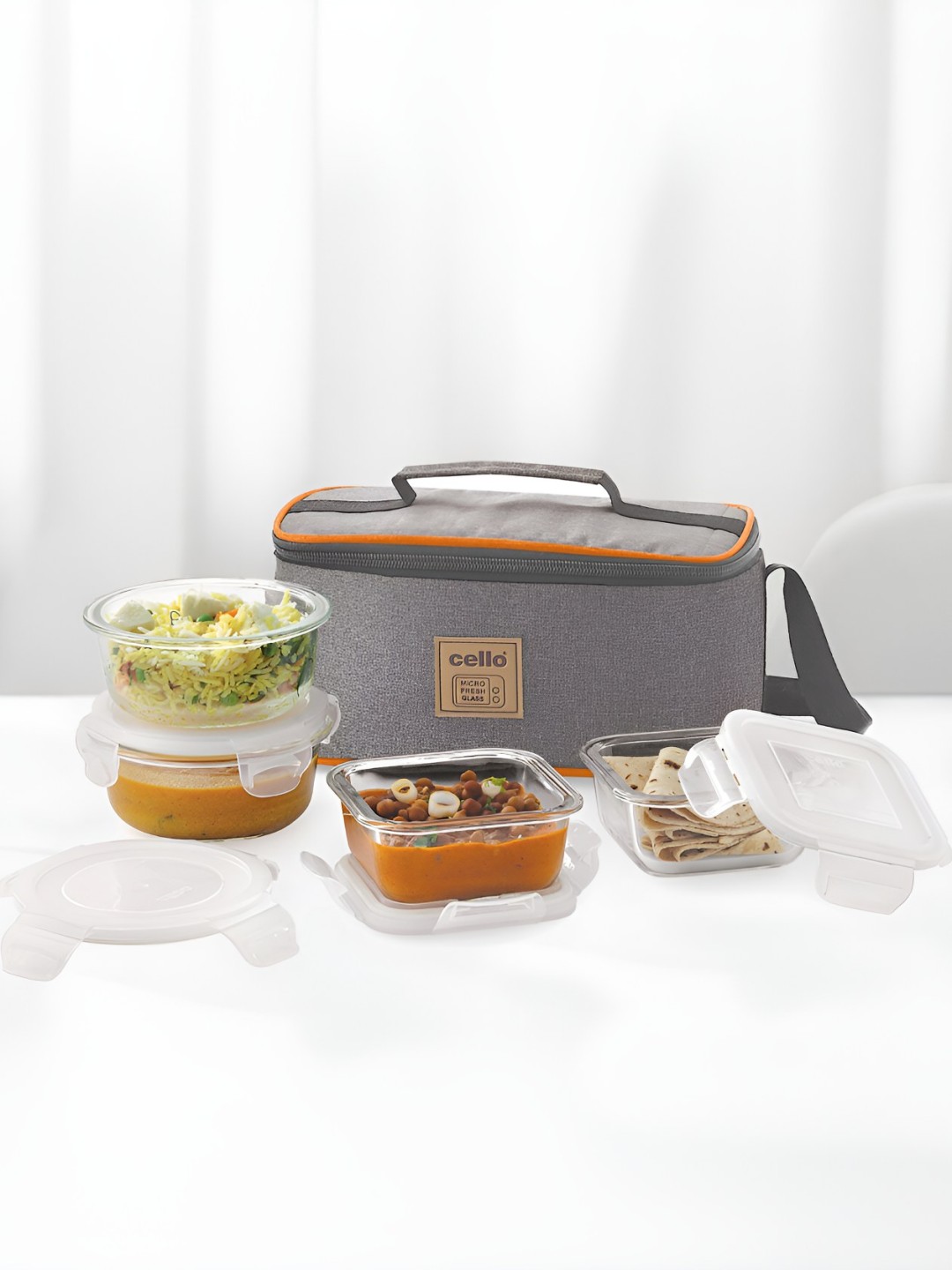 

Cello Royale Transparent 4 Pcs Glass Lunch Boxes -320ml