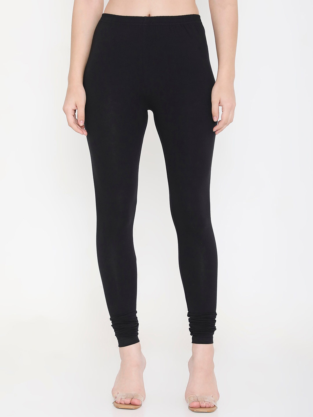 

Feelings Cotton Churidar Length Leggings, Black
