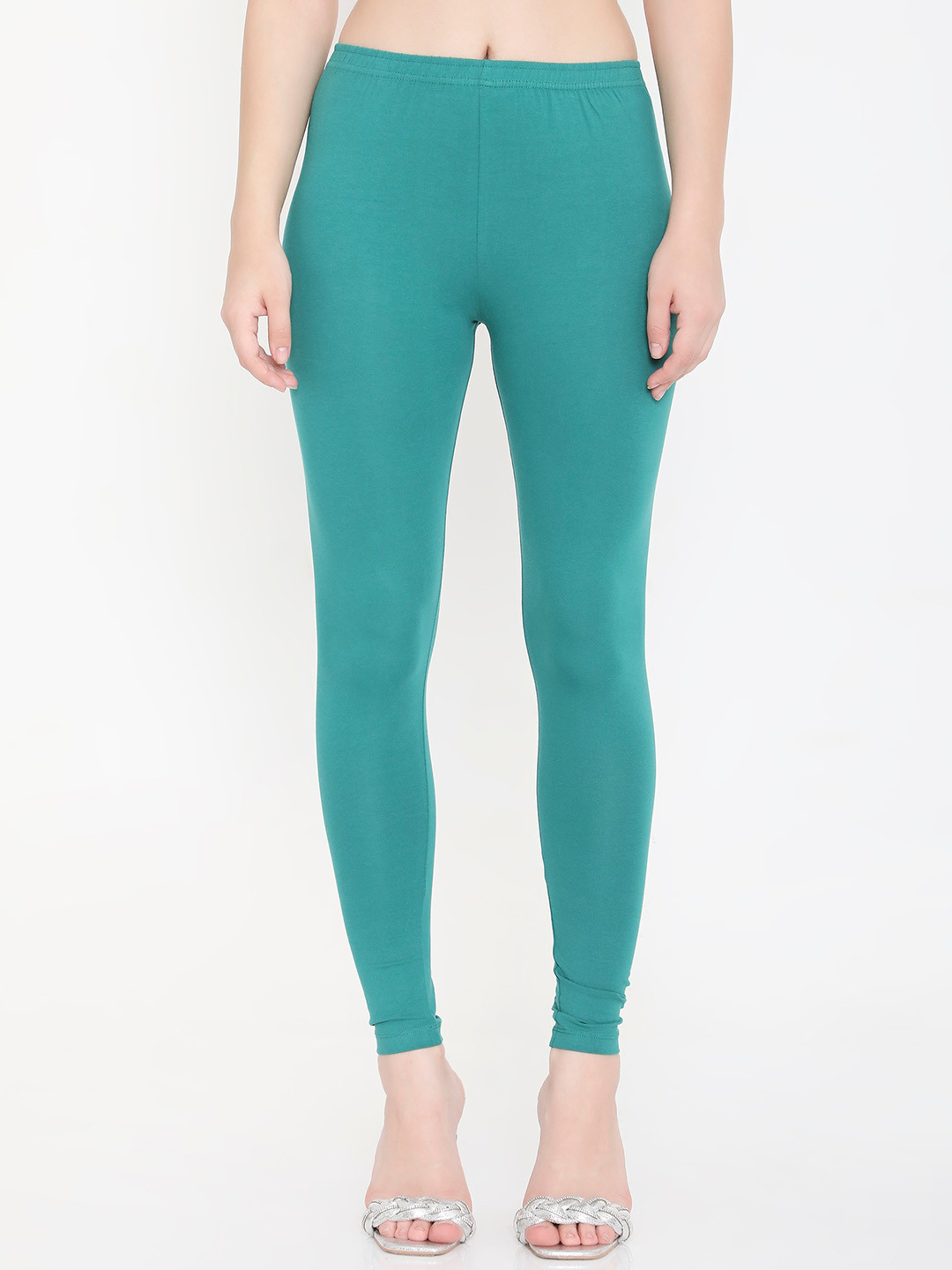 

Feelings Cotton Ankle Length Leggings, Green