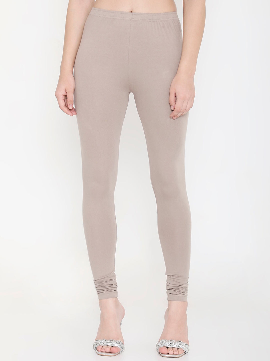 

Feelings Slim Fit Cotton Churidar Leggings, Grey