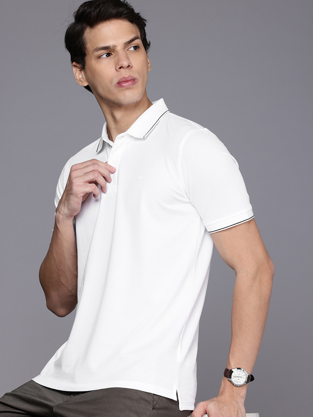 

Louis Philippe Polo Collar T-shirt, White