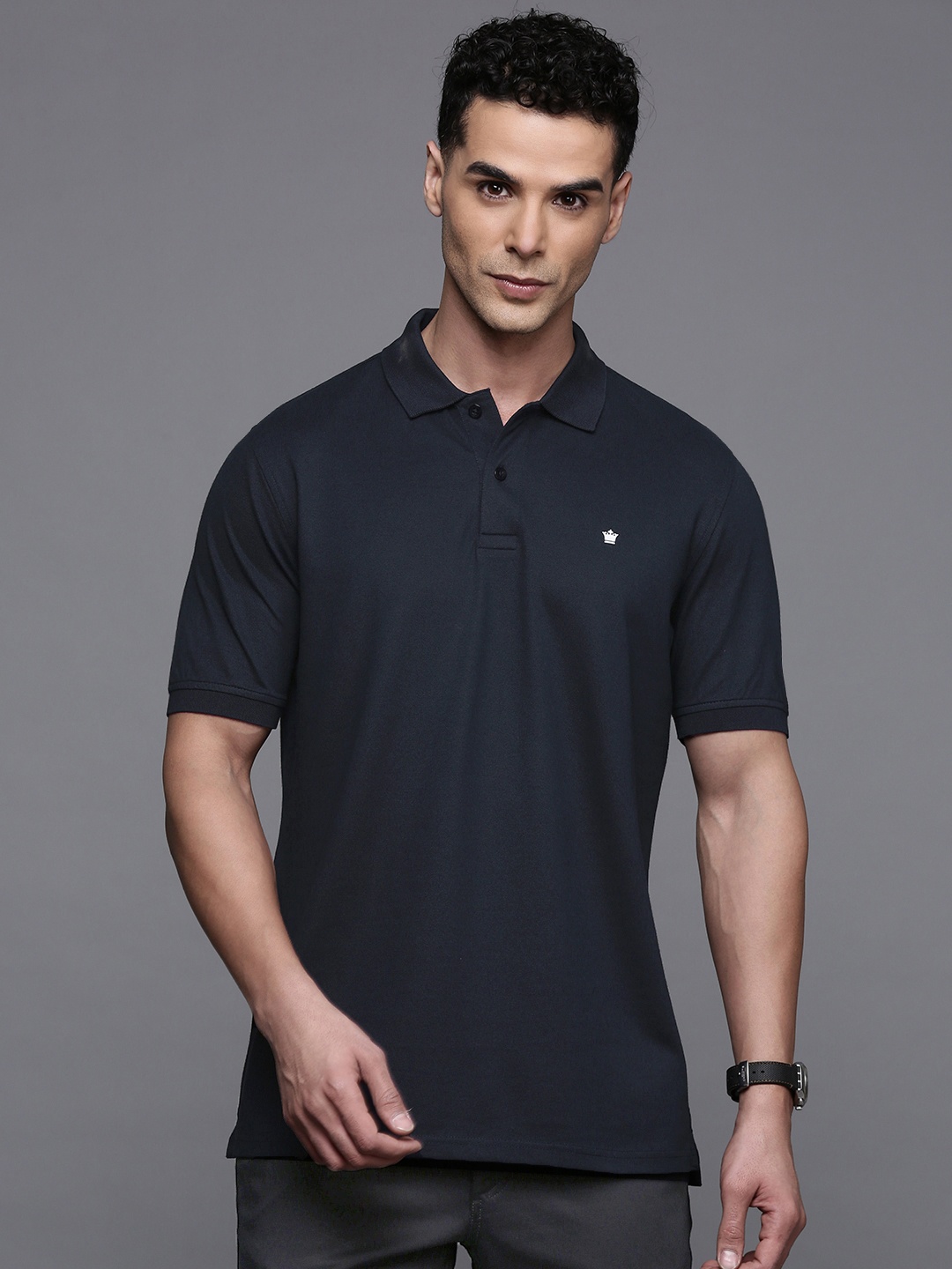 

Louis Philippe Polo Collar T-shirt, Navy blue