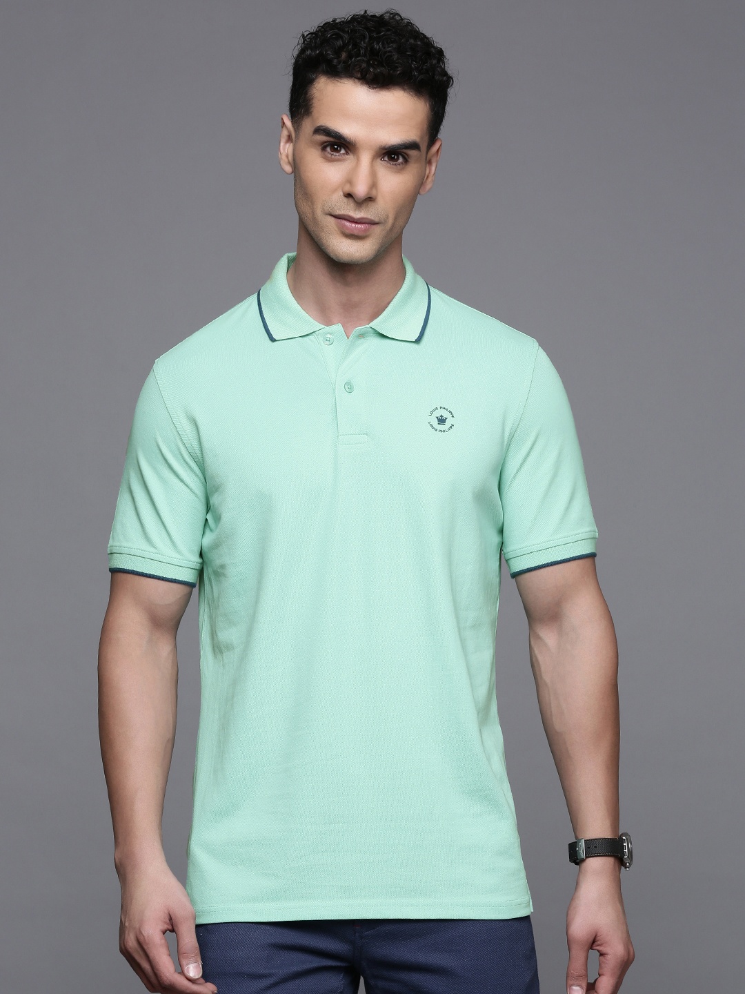 

Louis Philippe Polo Collar T-shirt, Blue