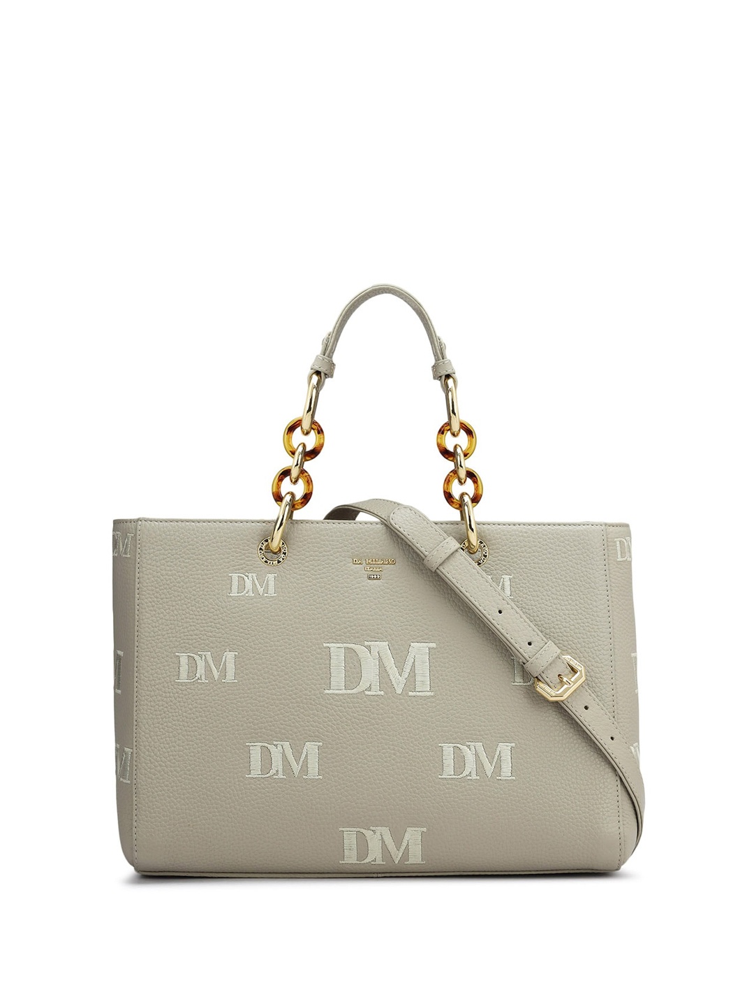 

Da Milano Leather Structured Handheld Bag, Sea green