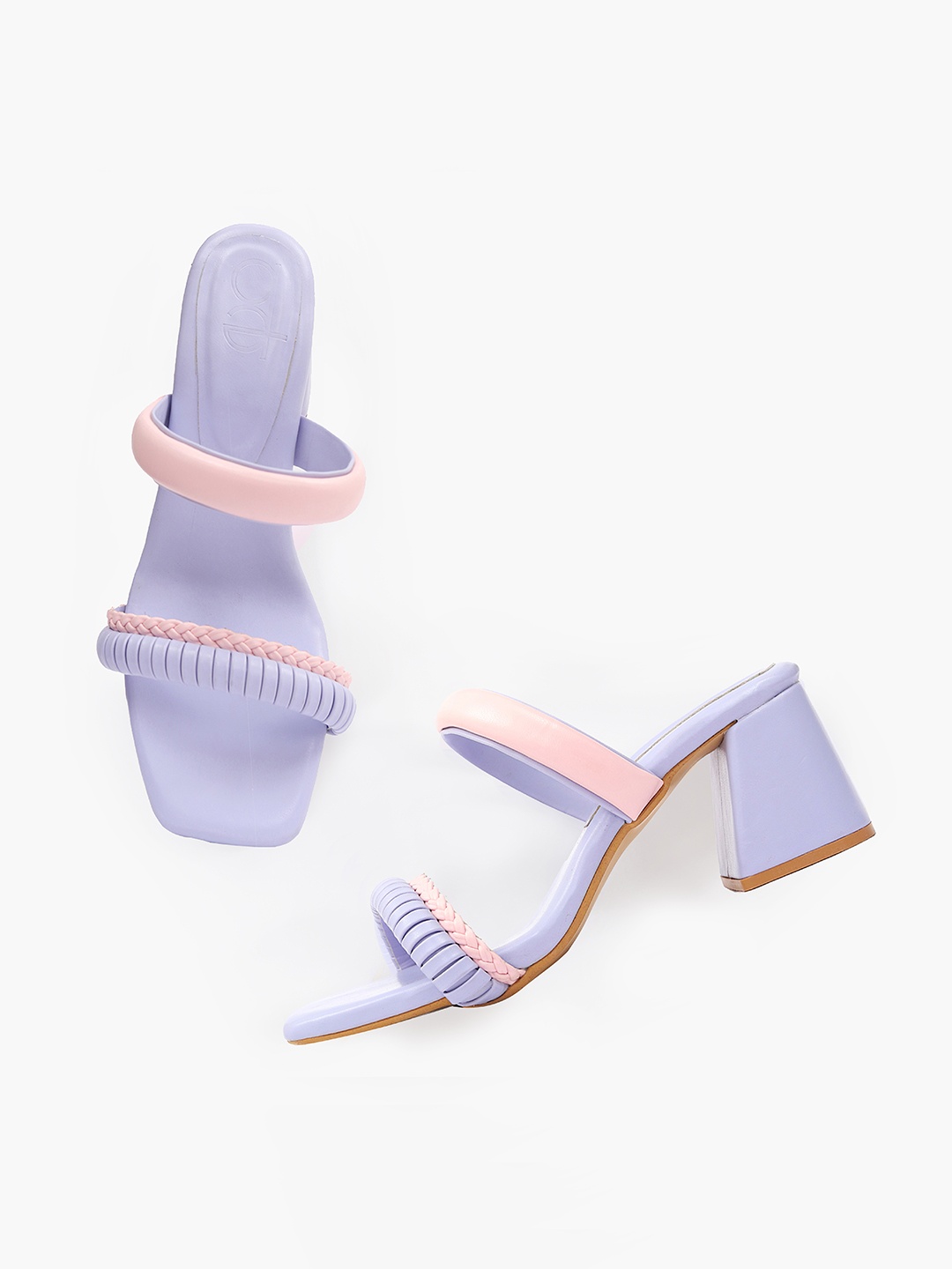 

Elevato Basics Women Open Toe Block Heels, Lavender