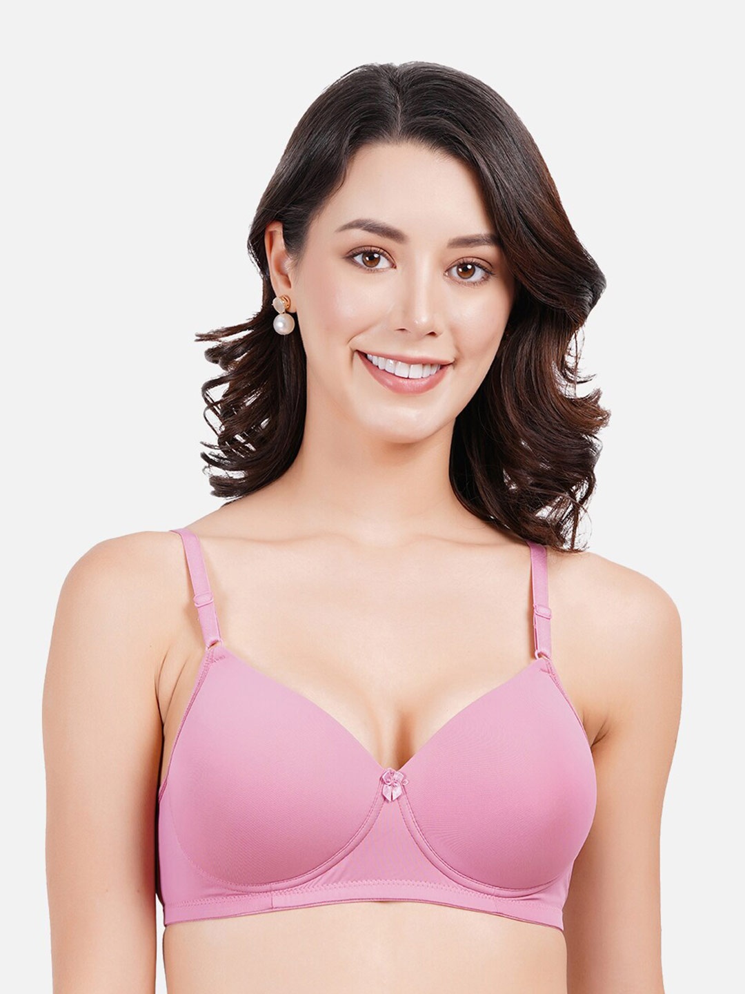 

FIMS Full Coverage Lightly Padded Everyday Bra With All Day Comfort, Peach