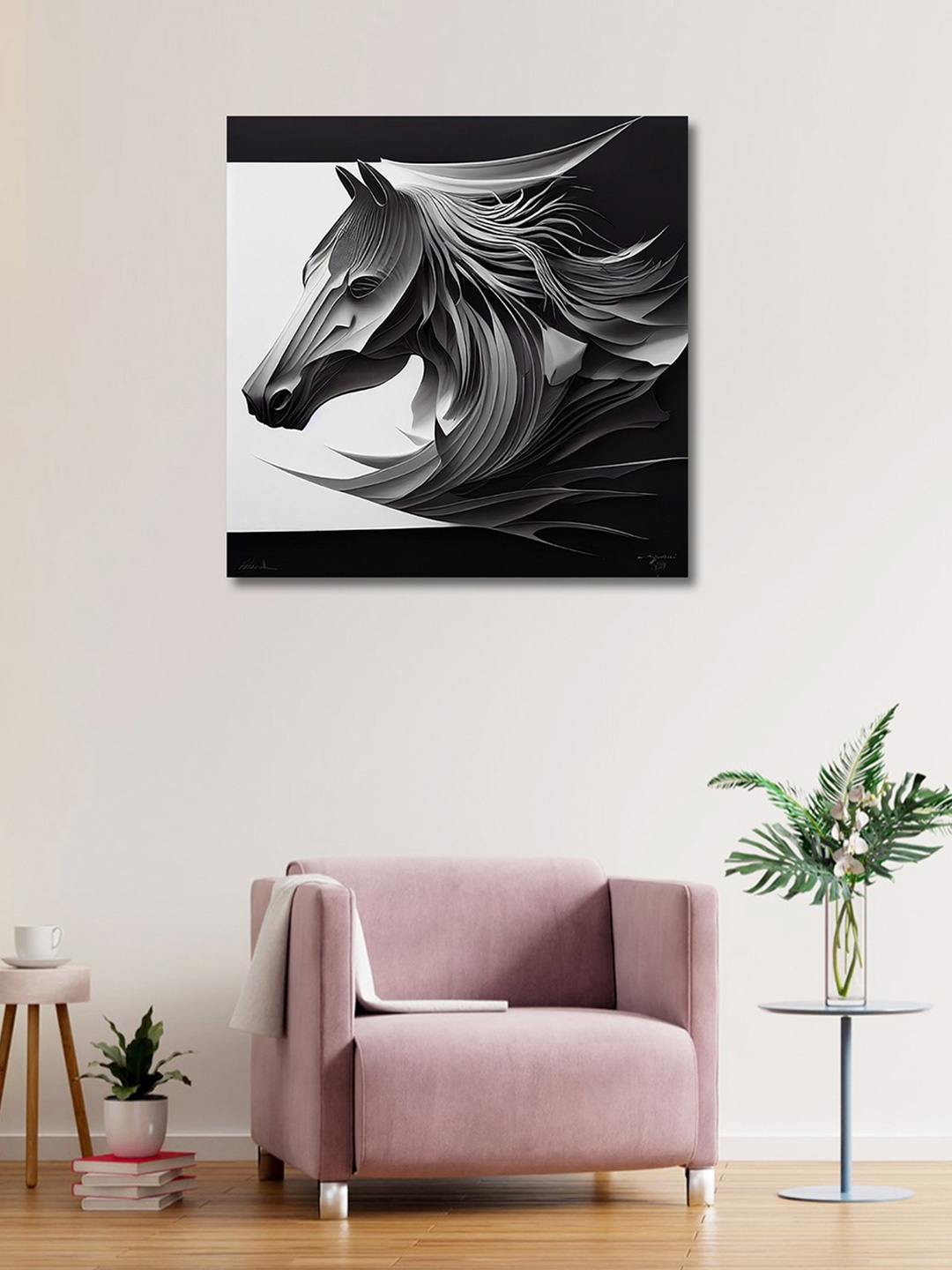 

OLIVE TREE White & Black Canvas Birds and Animals Painting Wall Art