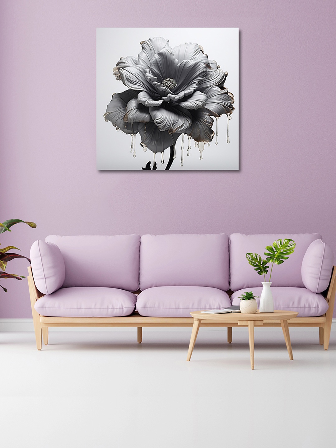 

OLIVE TREE White & Grey Canvas Painting Wall Art