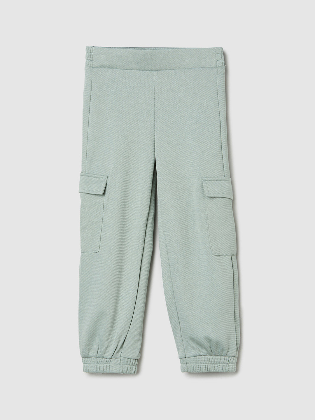 

max Girls Mid-Rise Cargo Joggers, Sea green