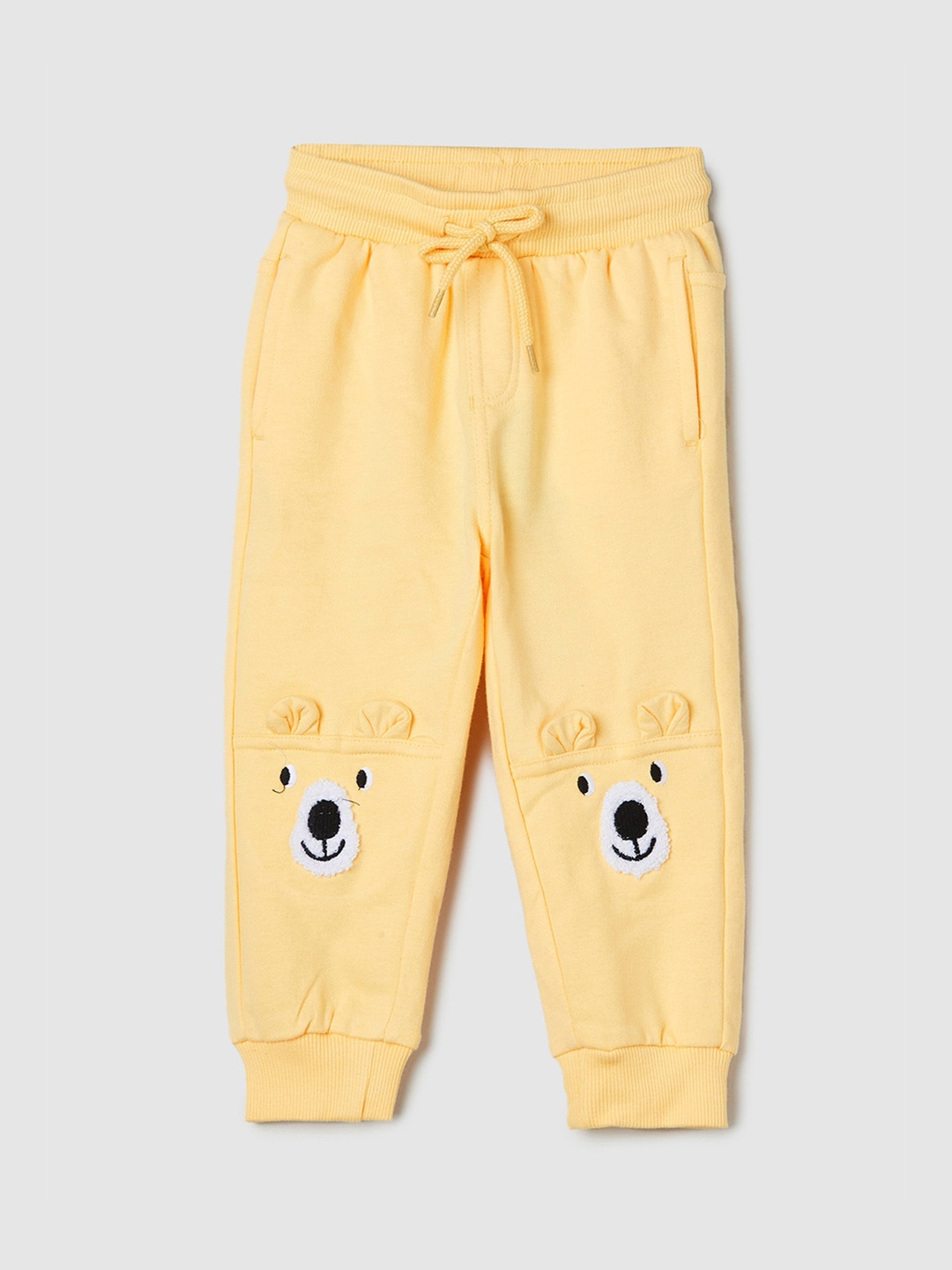 

max Boys Mid-Rise Cotton Joggers, Yellow