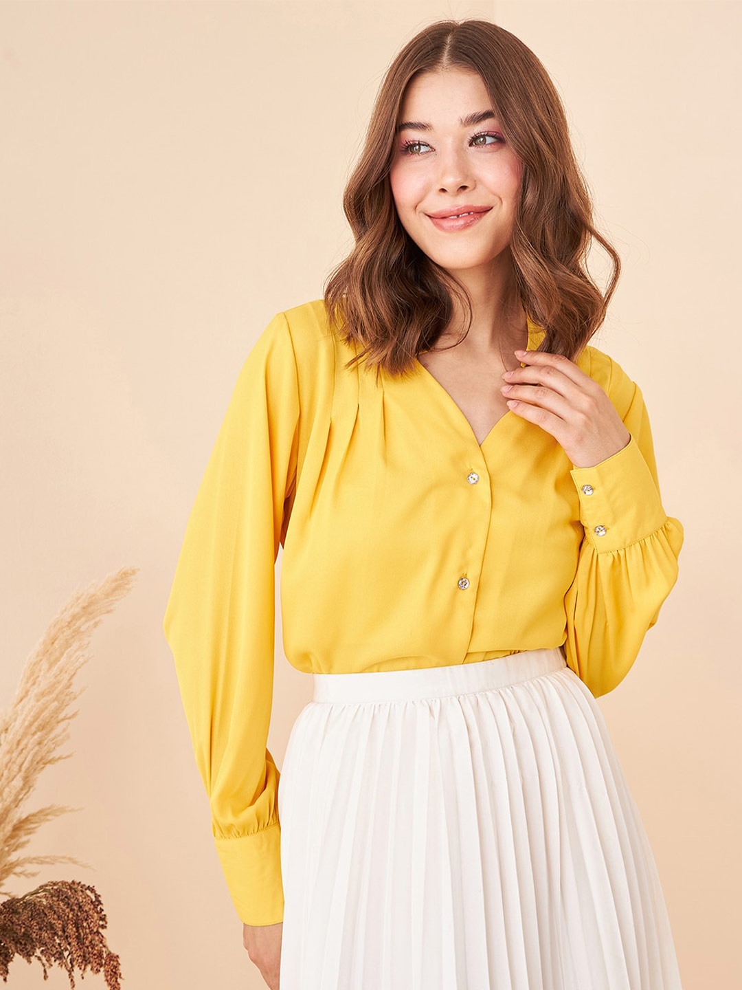 

Kibo Standard Regular Casual Shirt, Yellow