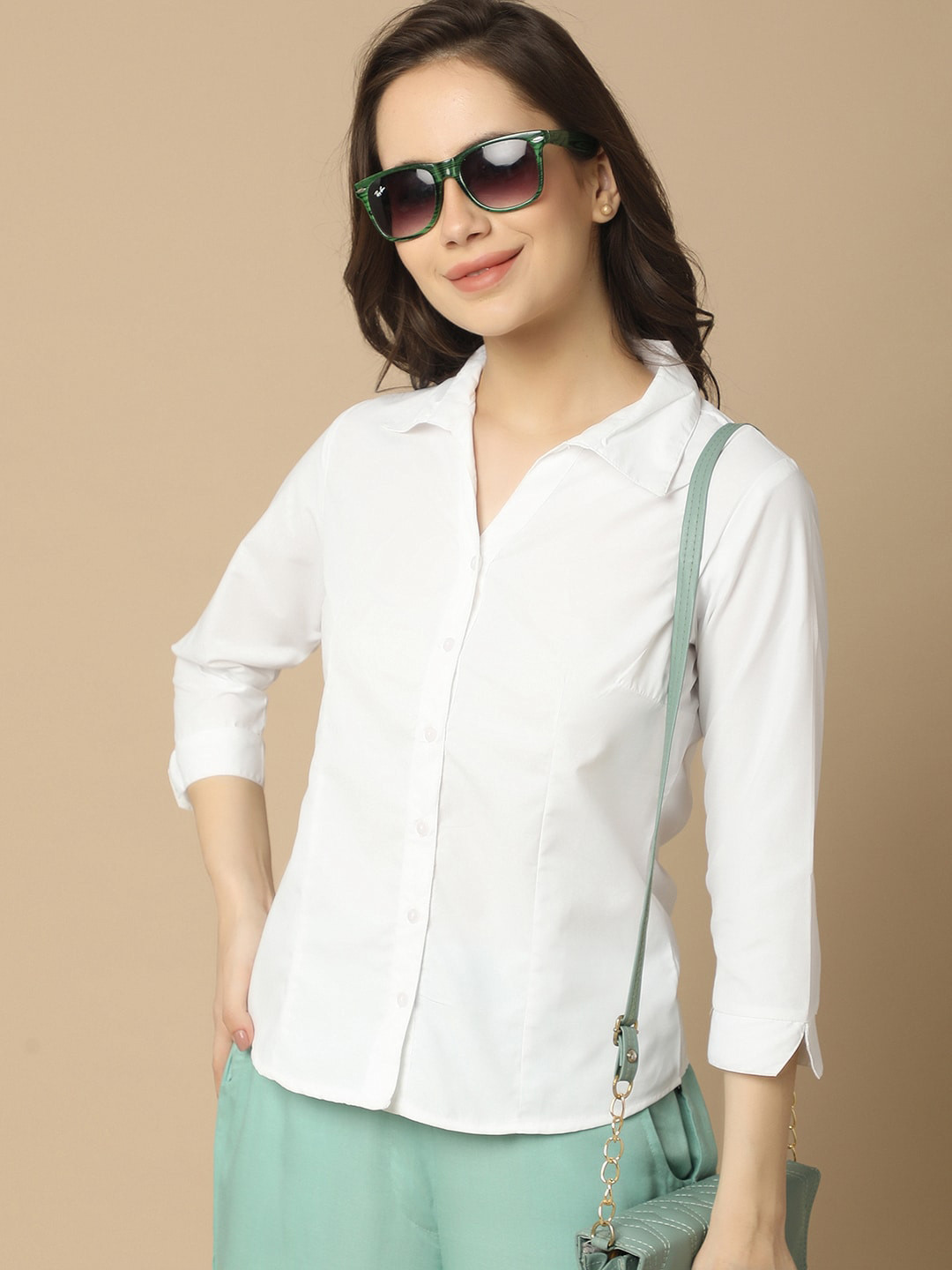 

V-Mart Spread Collar Formal Shirt, White